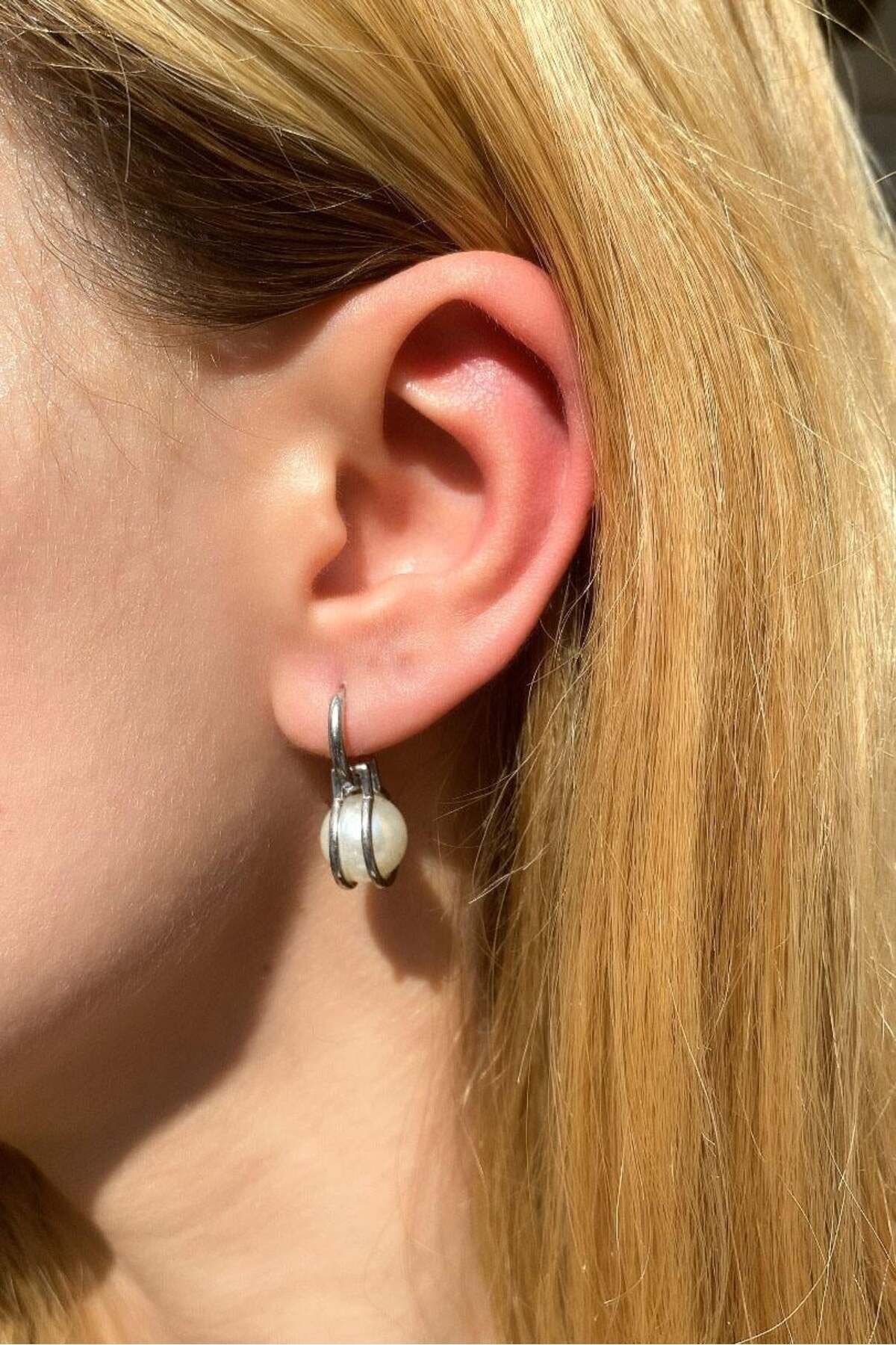 Spossy Silver Jewelry İnci Küpe
