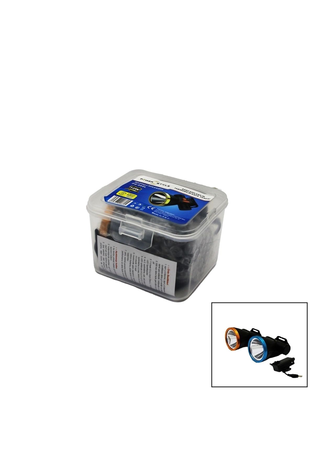 STOREMAX 10W FİŞ ŞARJLI KAFA LAMBASI FENER PLS.KUTULU (5047)