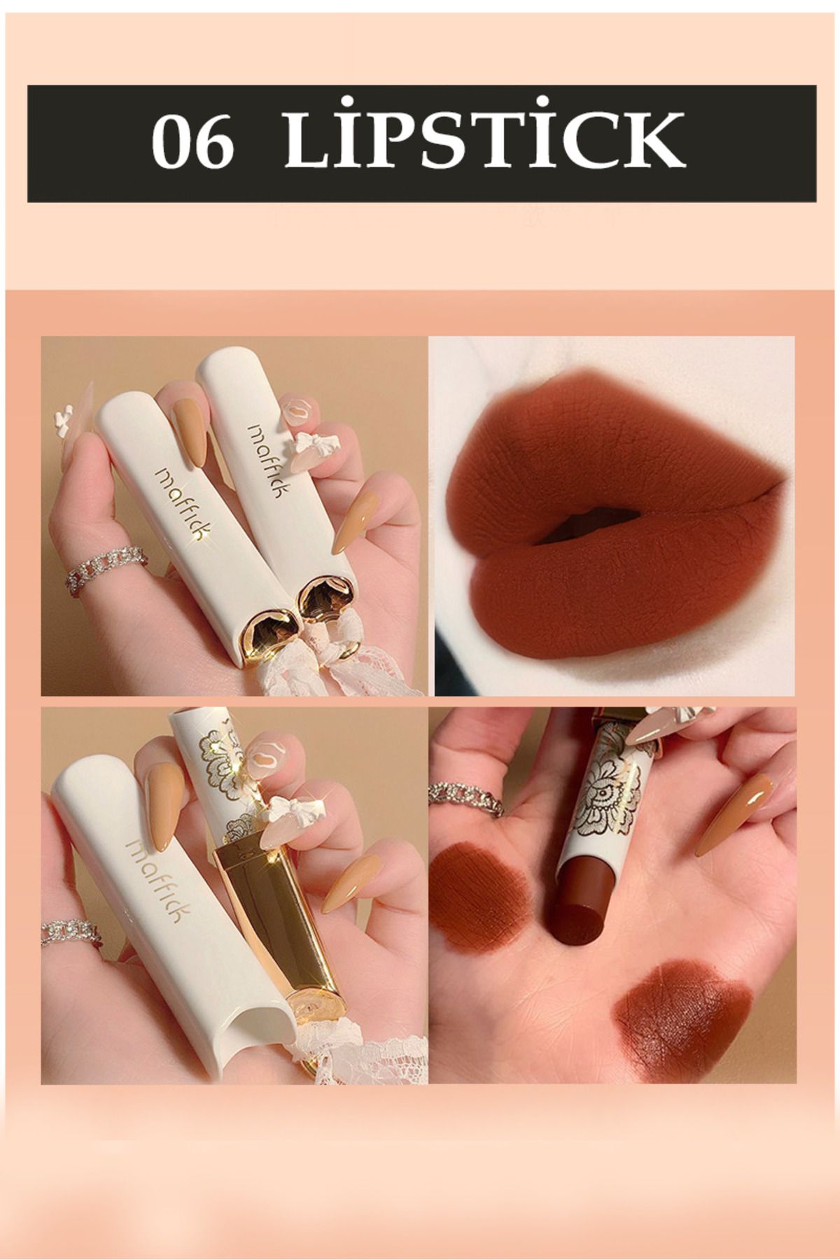 Nehir Kore Güzelliği Lipstick Dudak Ruju Brown Series 3.8 Gr