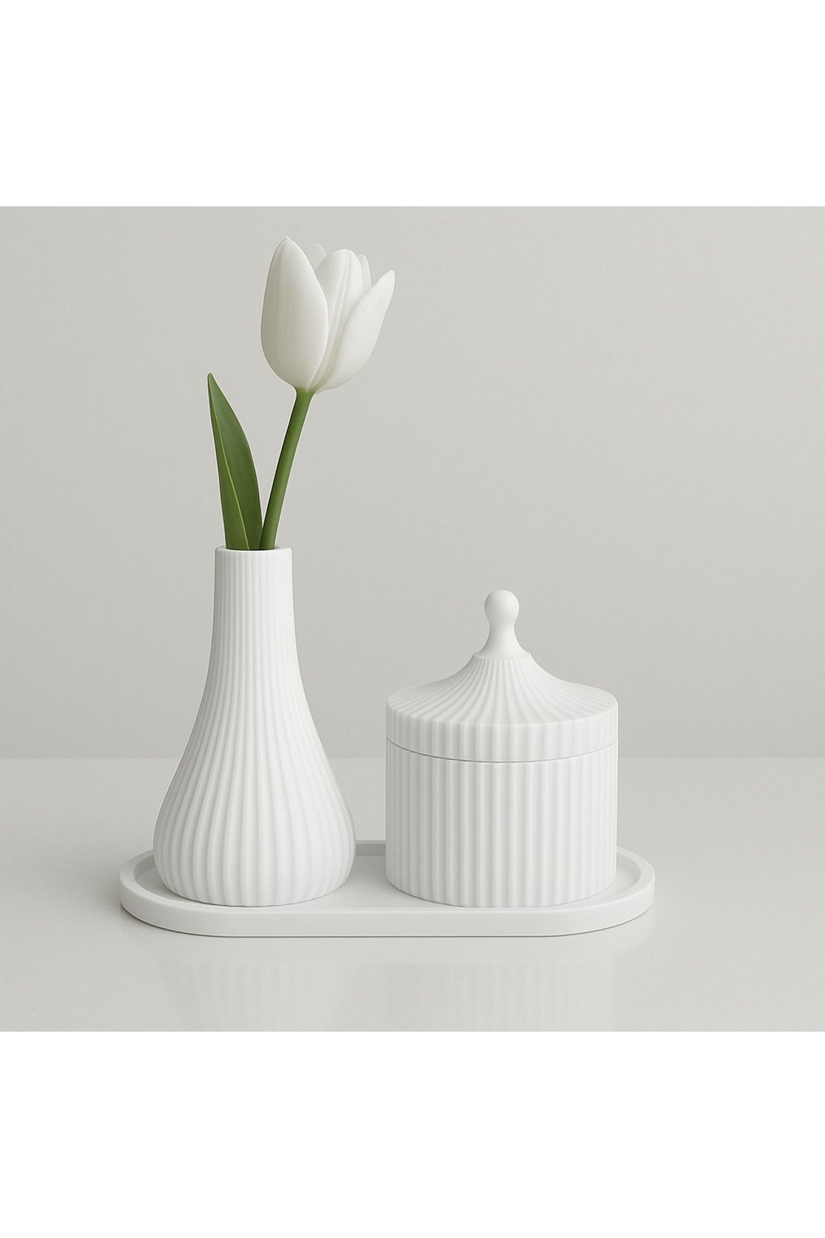 Slyvia Luna İkili Dekoratif Obje Seti – Modern & Minimal Stil