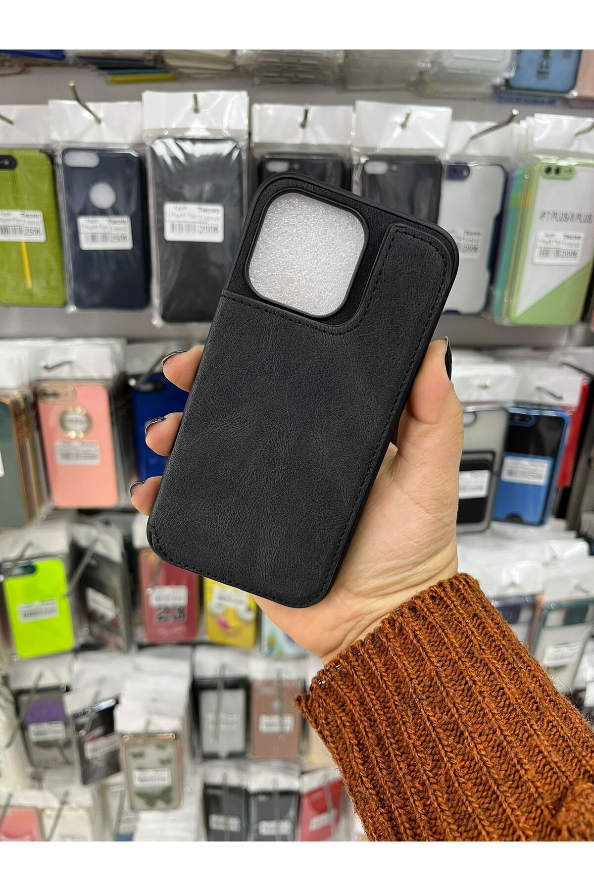 TECNOTREND Apple İphone 13 pro deri cüzdanlı deri silikon kılıf