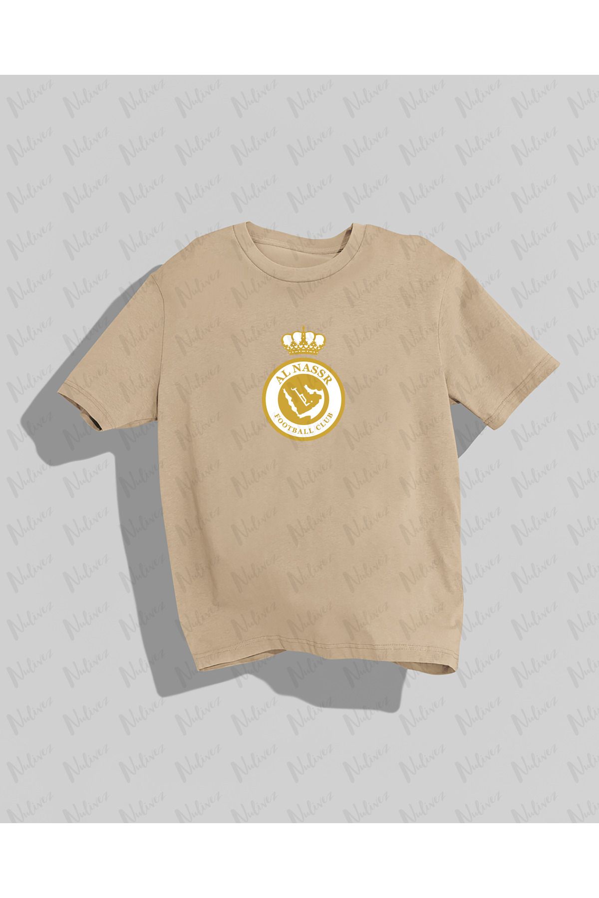Nulivez AL-NASSR Tasarımı Baskılı Yüksek Kalite Kompakt Unisex Oversize T-Shirt