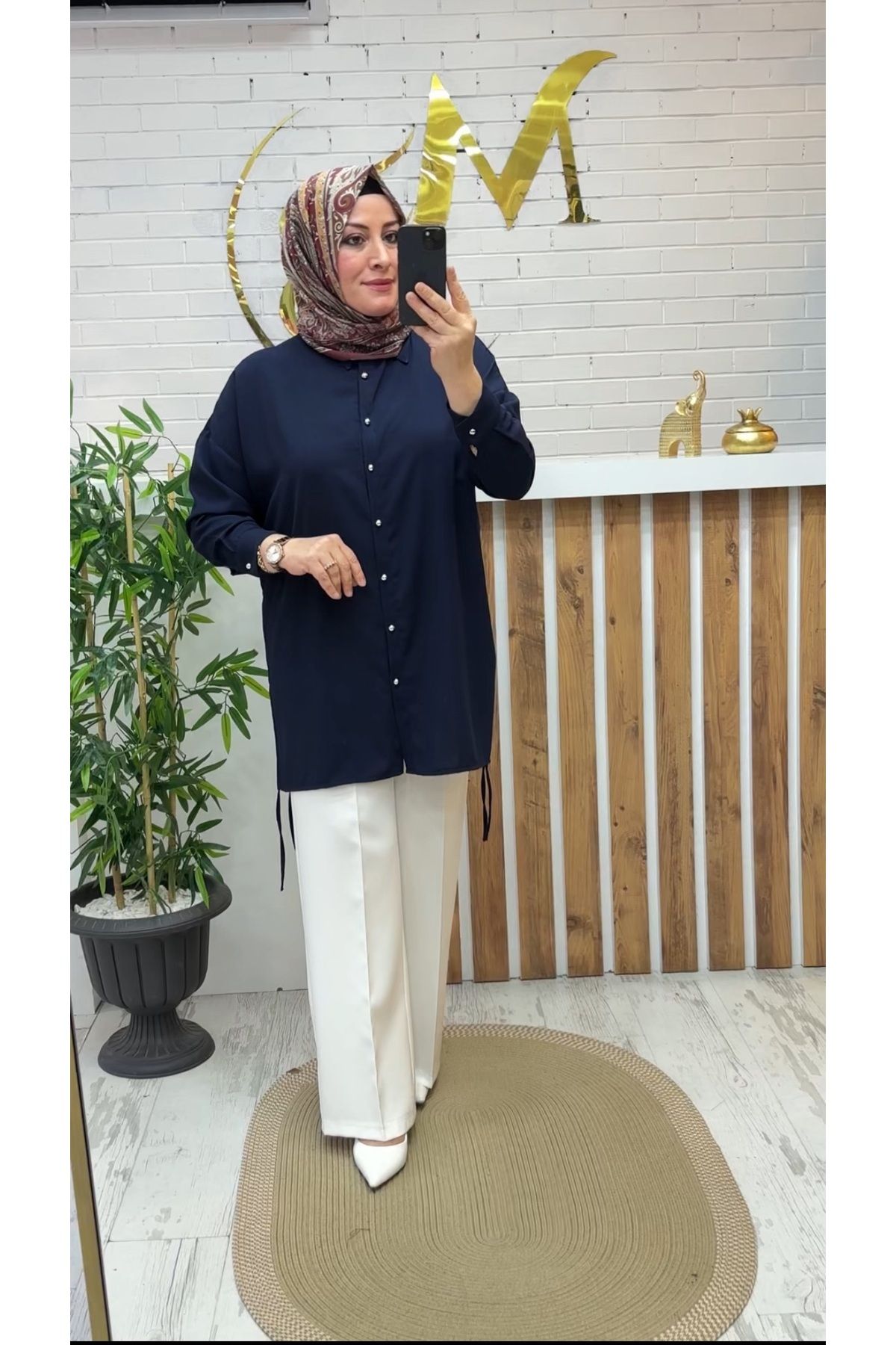 Meryemce Butik Oversi̇ze  Bağcikli Tuni̇k (38-48 Beden Arası Uyumlu)