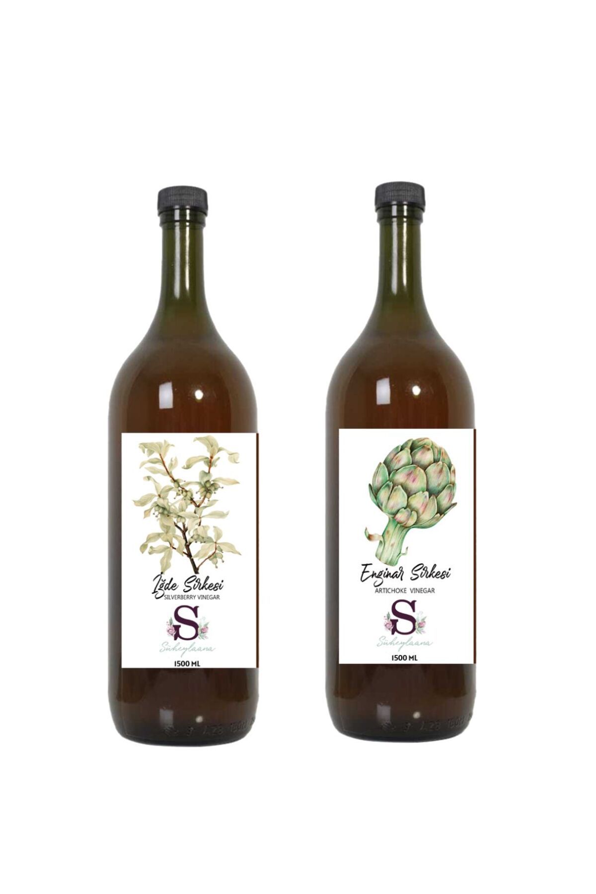 Süheylaana Doğal İğde Sirkesi 1500 Ml - Doğal Enginar Sirkesi 1500 Ml