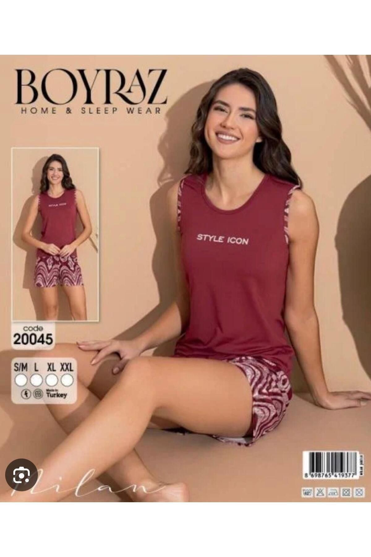 BOYRAZ KIRMIZI YAZLIK MILAN KUMAŞ PİJAMA TAKIMI NOONLINE