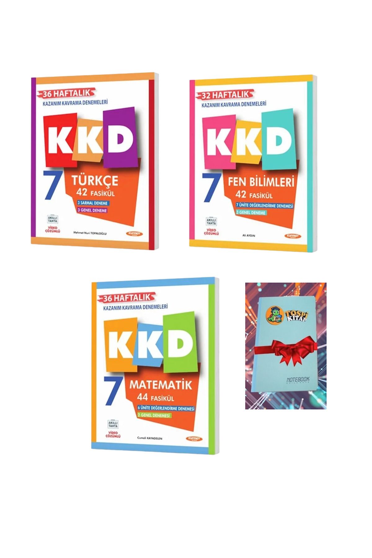 Fenomen Yayıncılık 7 FEN BİLİMLERİ + TÜRKÇE + MATEMATİK Haftalık Kazanım Kavrama (DEFTER HEDİYE) ATG