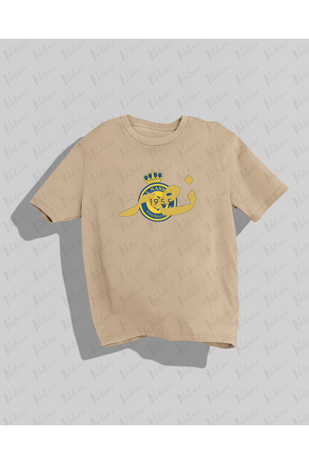 Nulivez AL-NASSR Tasarımı Baskılı Yüksek Kalite Kompakt Unisex Oversize T-Shirt