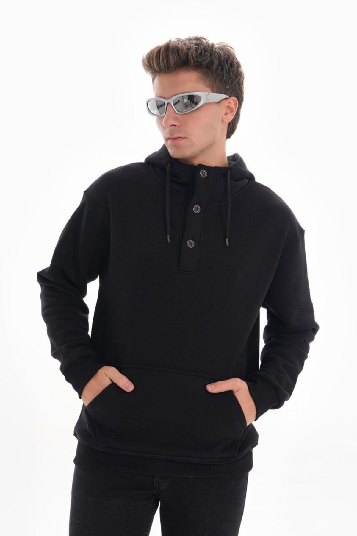 Baya Butik Erkek Oversize Patlı Sweatshirt