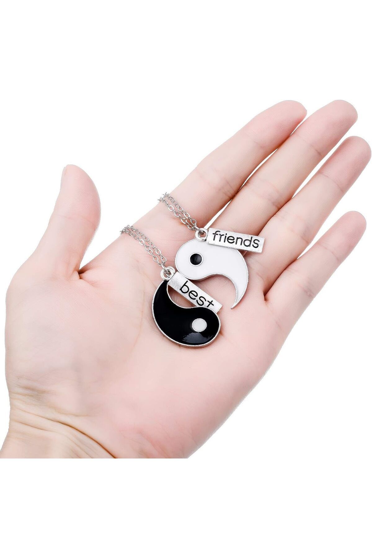 FG KONNİCHİWA Yin Yang Taichi BFF Çiftler için Arkadaşlık zinciri Aşk takısı Partner kız arkadaş için