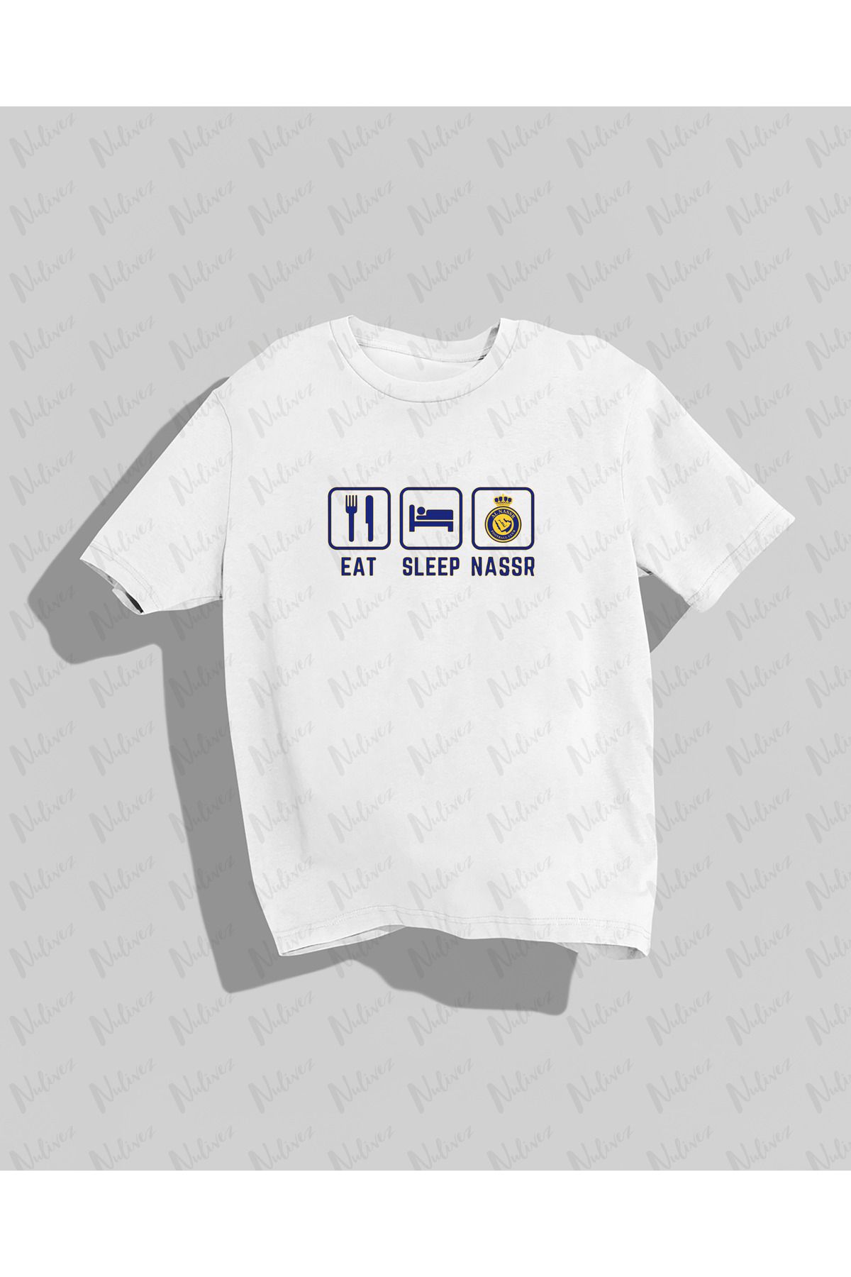 Nulivez AL-NASSR Tasarımı Baskılı Yüksek Kalite Kompakt Unisex Oversize T-Shirt