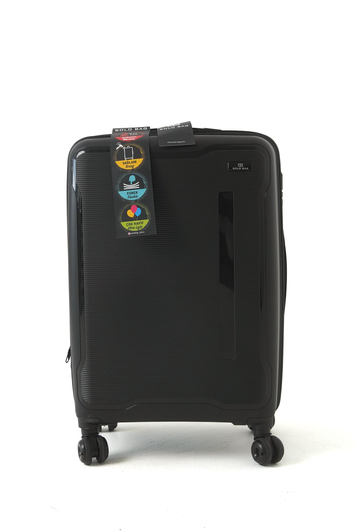 Solo Bag Orta Boy Polipropilen Kırılmaz Pp Silikon Valiz 65 cm
