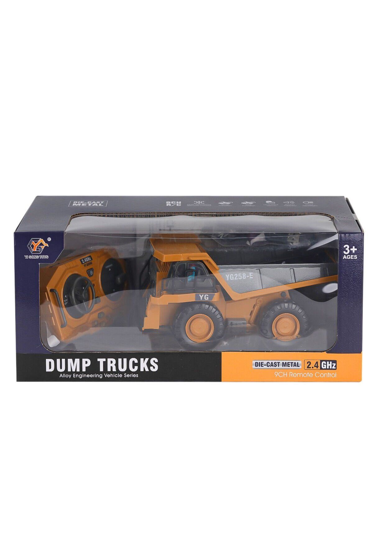 Gepettoys 689-368 Kumandalı Damperli Kamyon İş Makinesi -Gepettoys