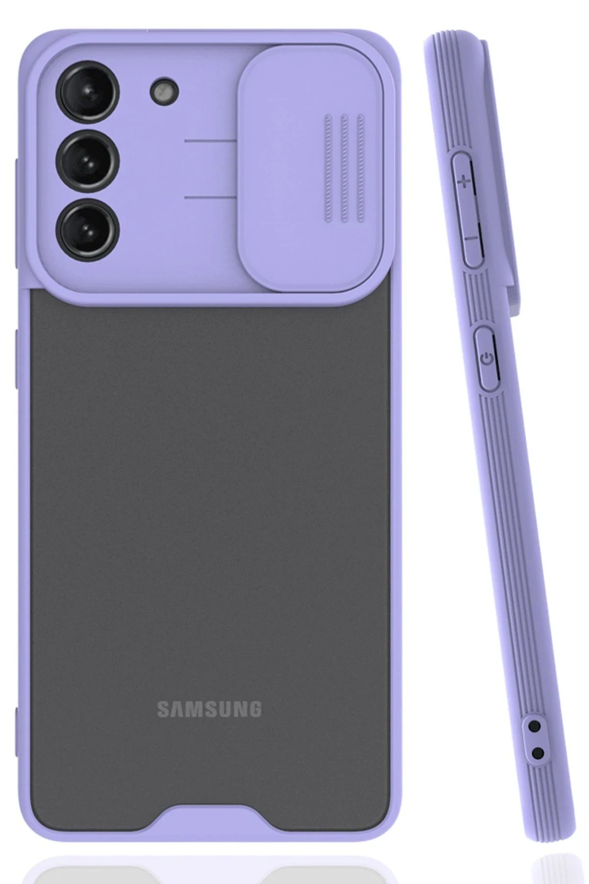 NewFace Samsung Galaxy S21 Plus Kılıf Platin Kamera Koruma Silikon - Lila WLZOR