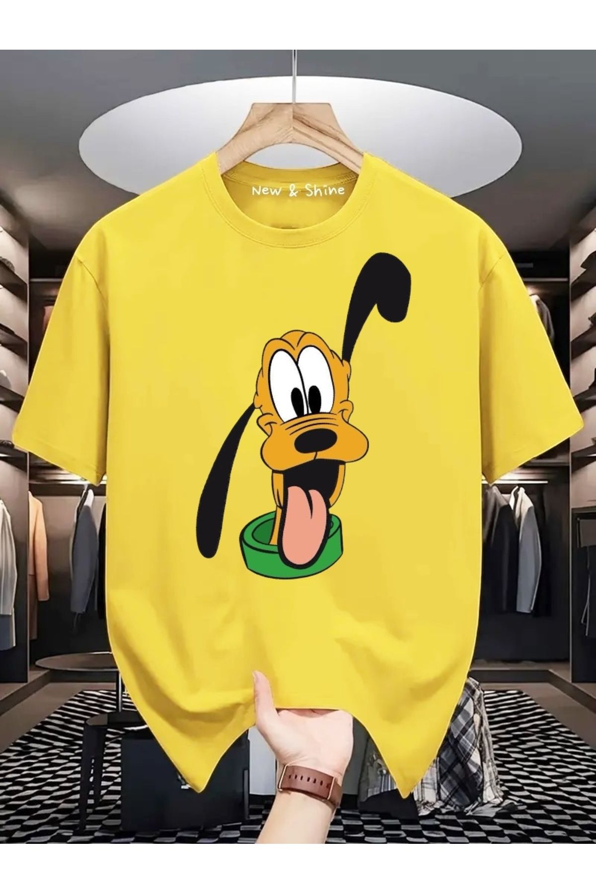 New Shine Uncle Duck Baskılı Oversize T-Shirt