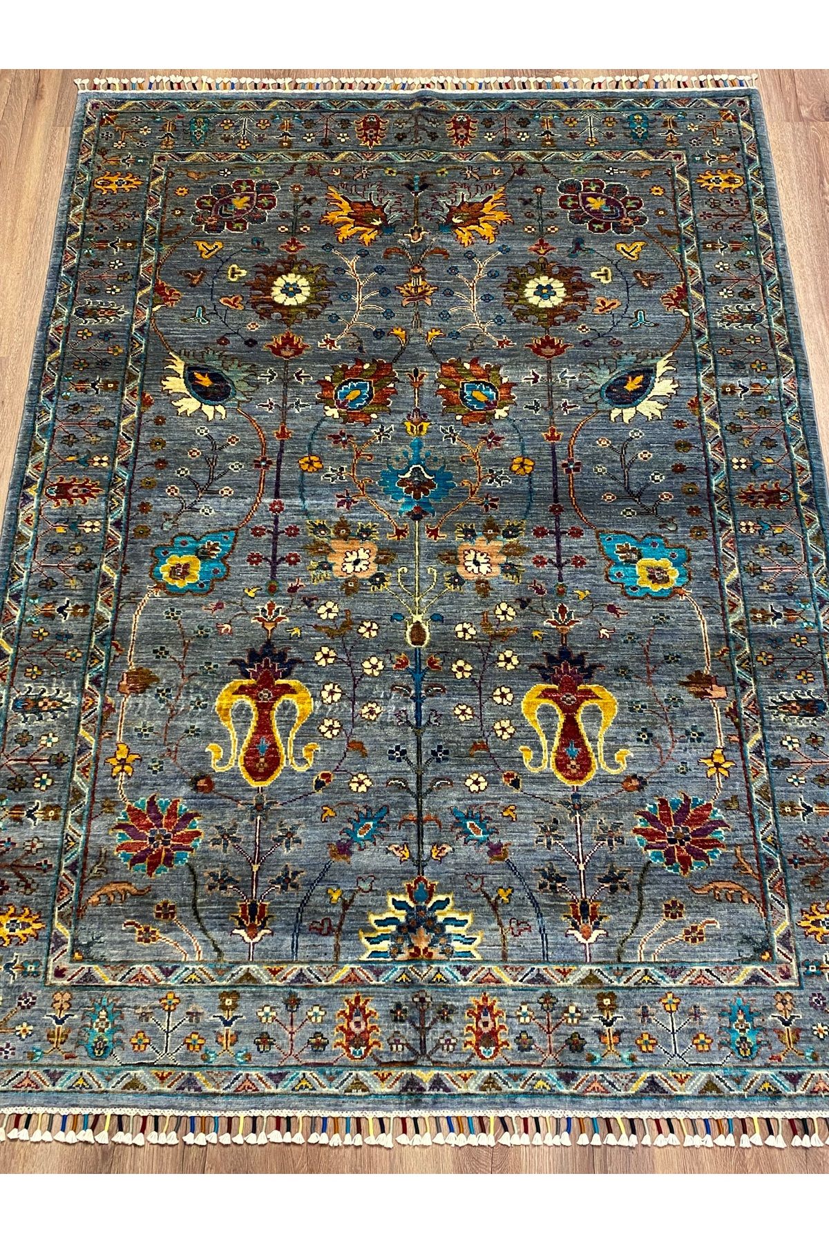 fethiyehalıkilim El Dokuma Afgan Sultani Halısı 100% Yün – Doğal Boya, Natural Desenli, 210x150 cm