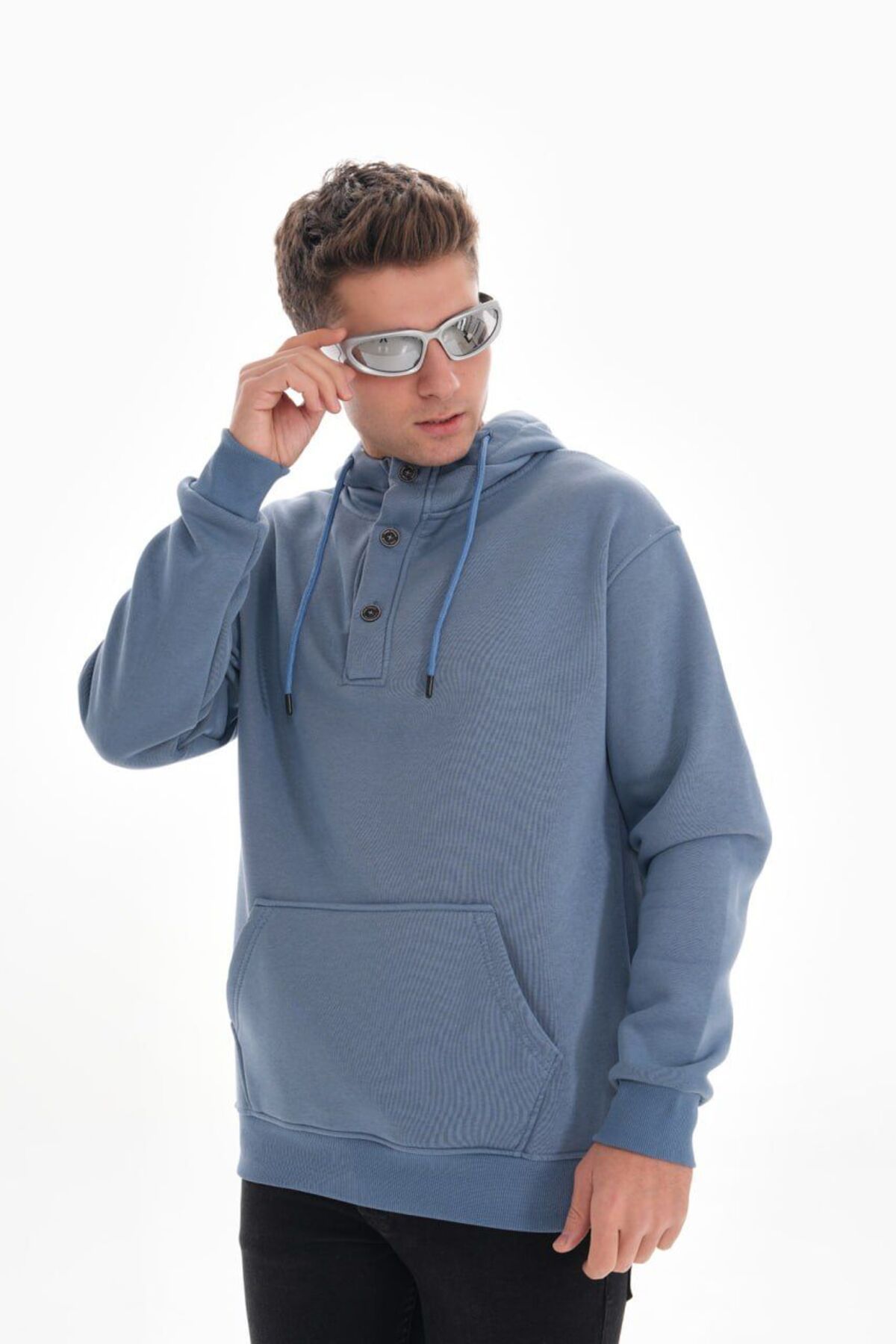 Baya Butik Erkek Oversize Patlı Sweatshirt