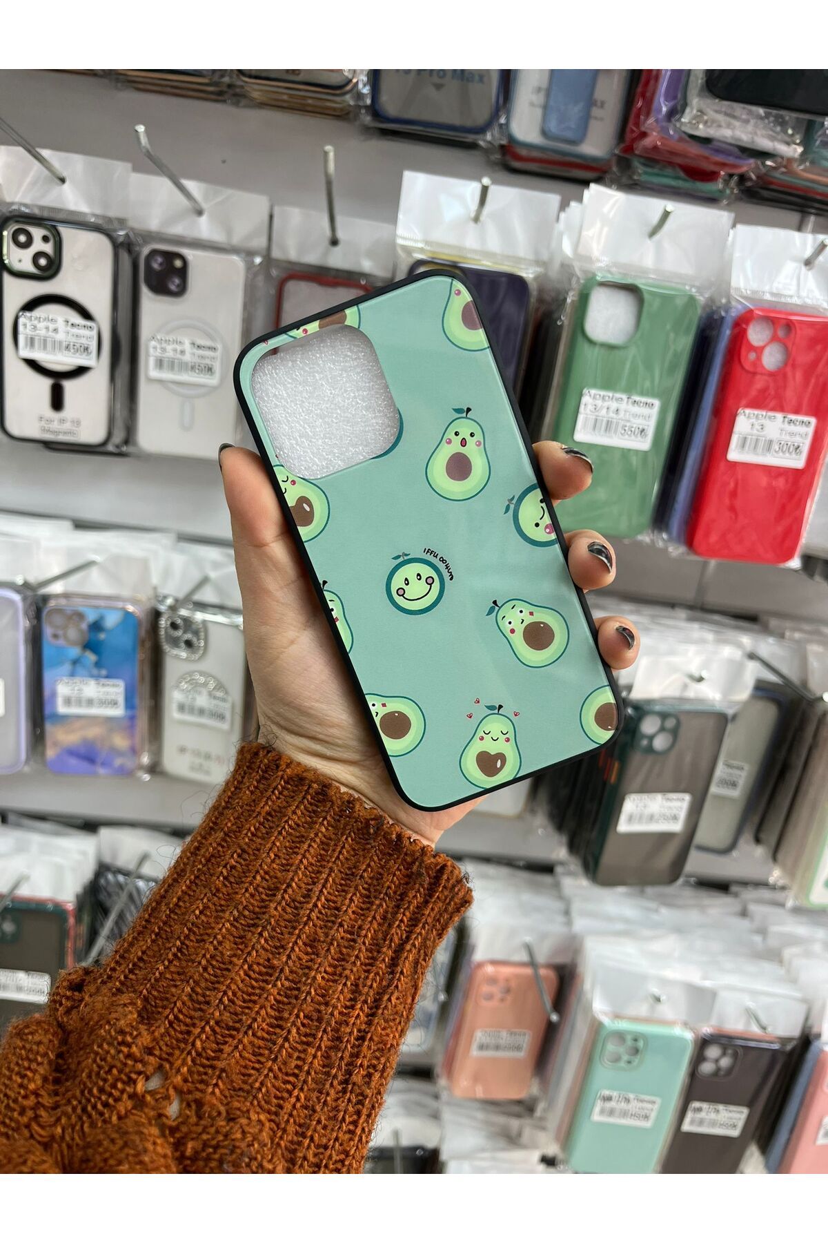 TECNOTREND Apple İphone 13 pro desenli cam sert silikon kılıf