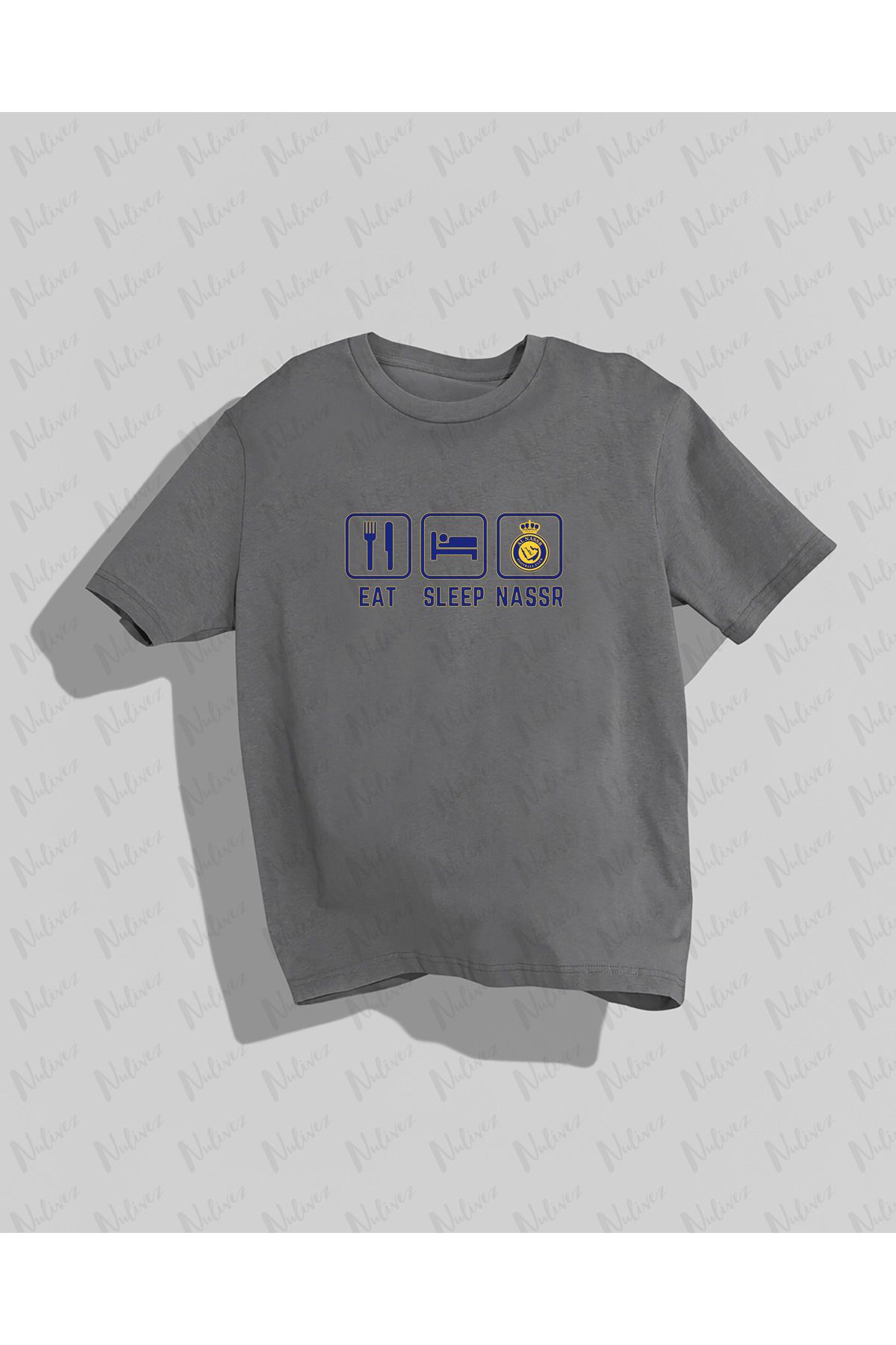 Nulivez AL-NASSR Tasarımı Baskılı Yüksek Kalite Kompakt Unisex Oversize T-Shirt