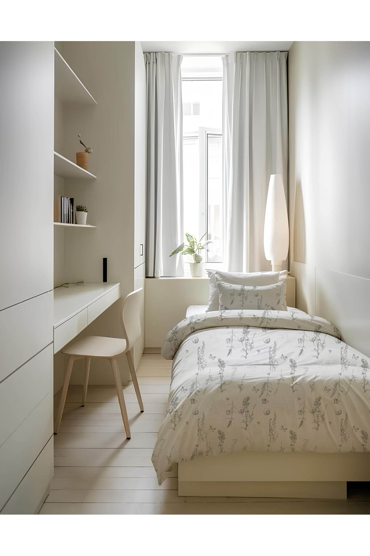 Selimbey Home BOTANİK BAHARI %100 Pamuk Tek Kişilik NEVRESİM TAKIMI |