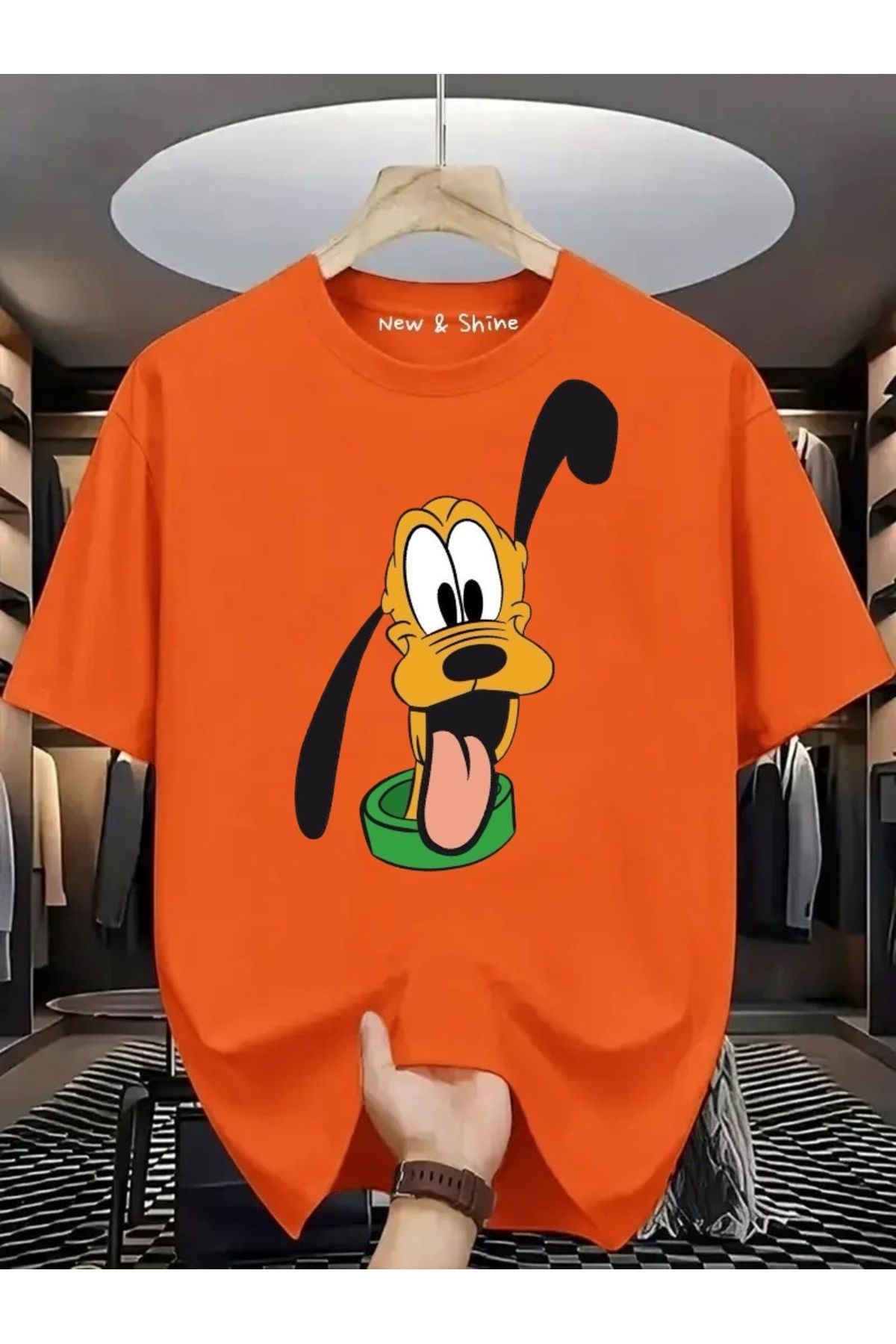 New Shine Goofy Köpek Büyük Beden Oversize T-Shirt