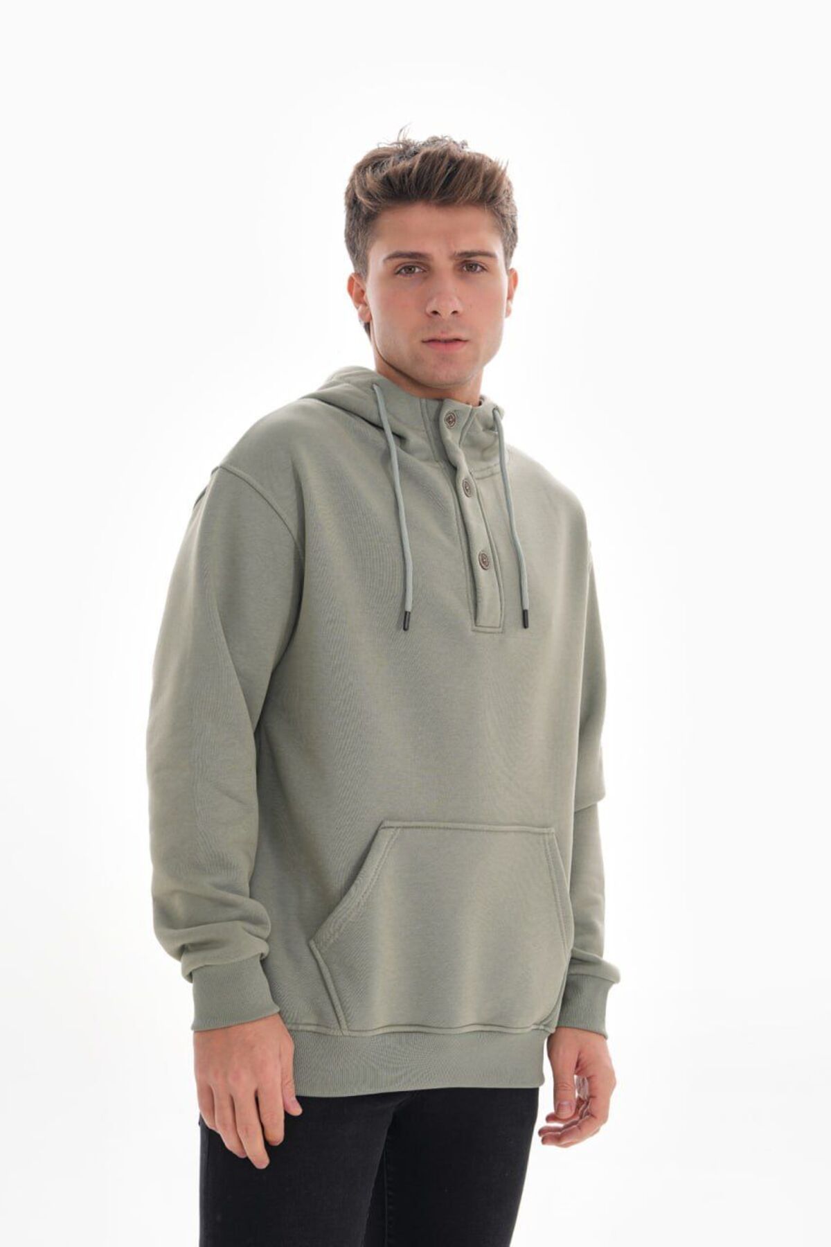 Baya Butik Erkek Oversize Patlı Sweatshirt