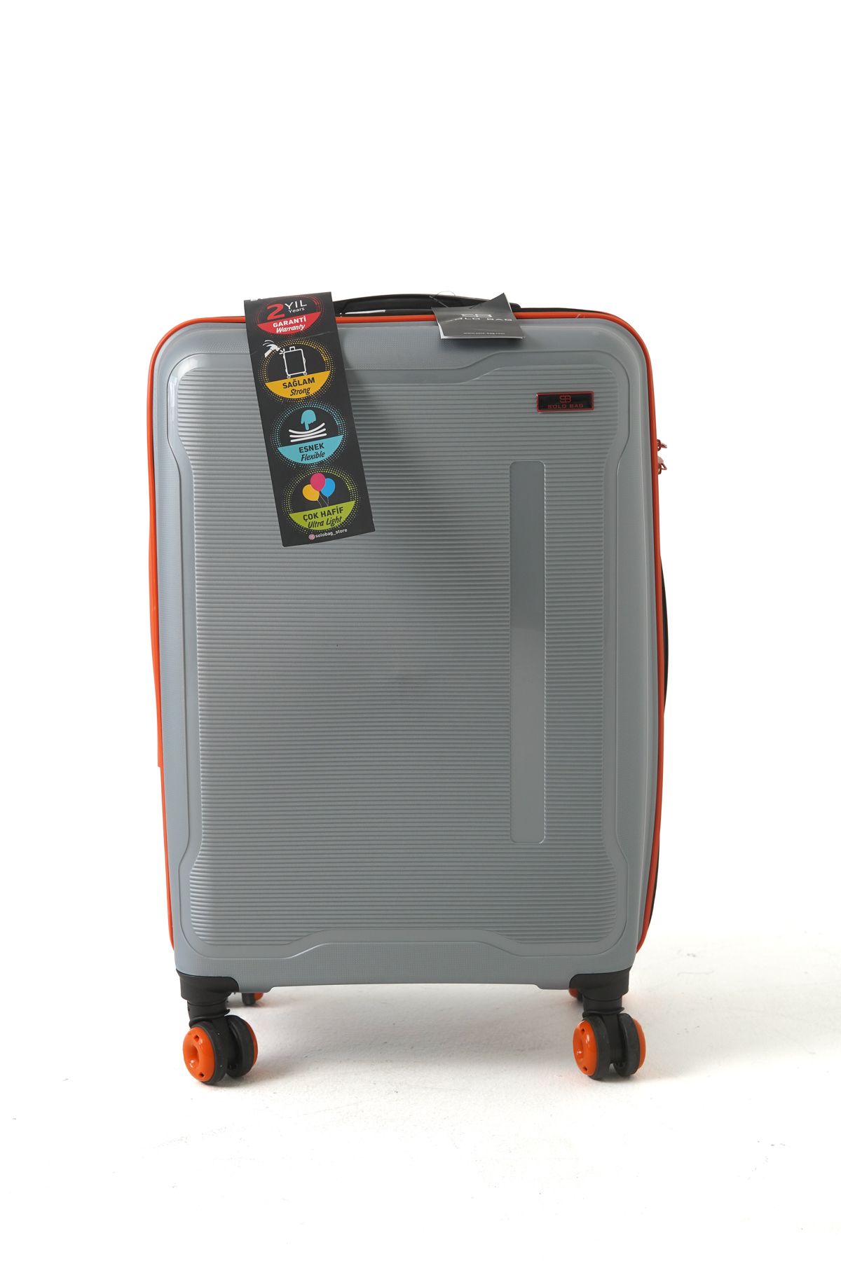 Solo Bag Orta Boy Polipropilen Kırılmaz Pp Silikon Valiz 65 cm