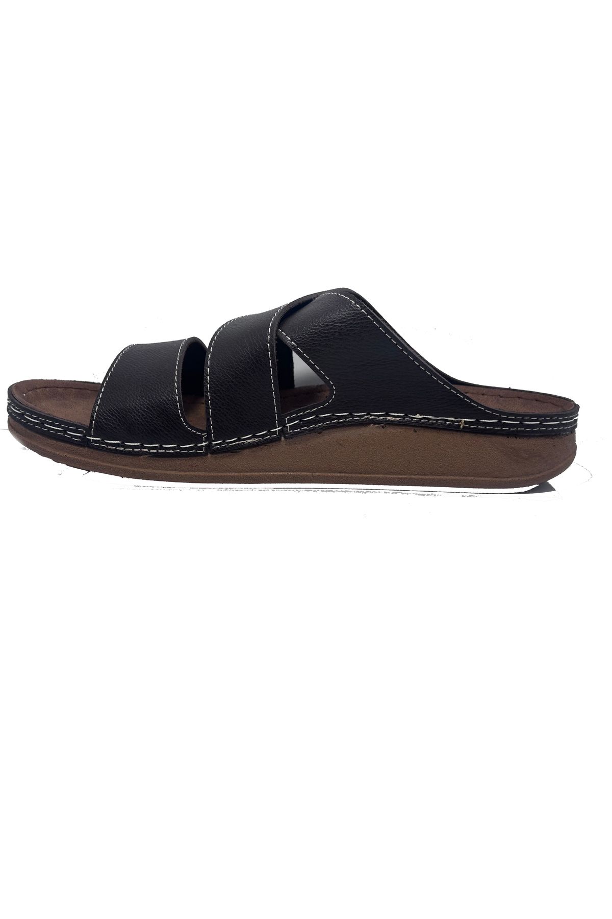ayaktarz-Enova Brown Comfortable Stylish Outward Men's Slippers 3