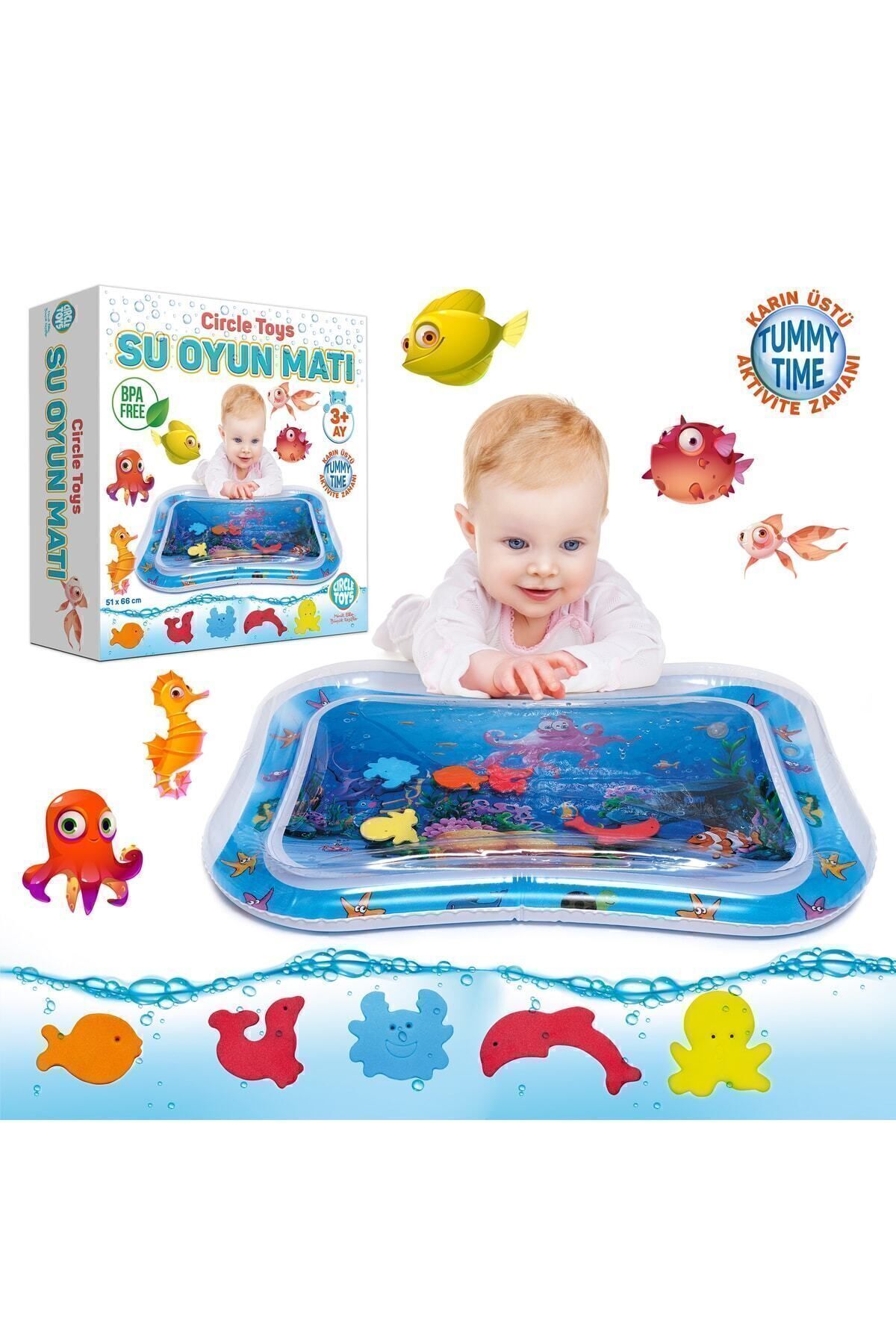 teknotrust Bebek Su Matı Tummy Time Aktivite Oyuncağı Su Havuzu