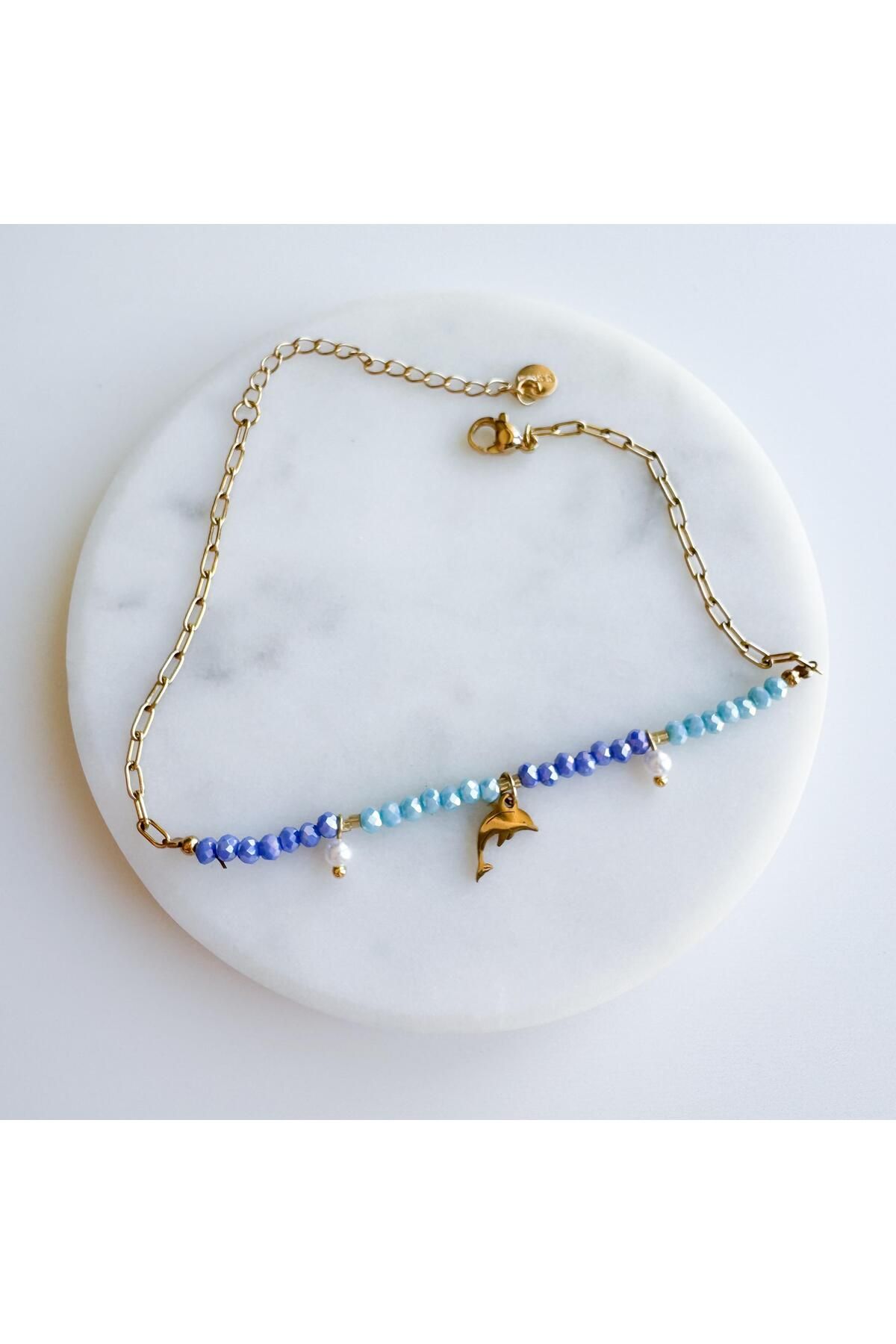 Venus Design Çelik Murano Balık Boncuk Halhal