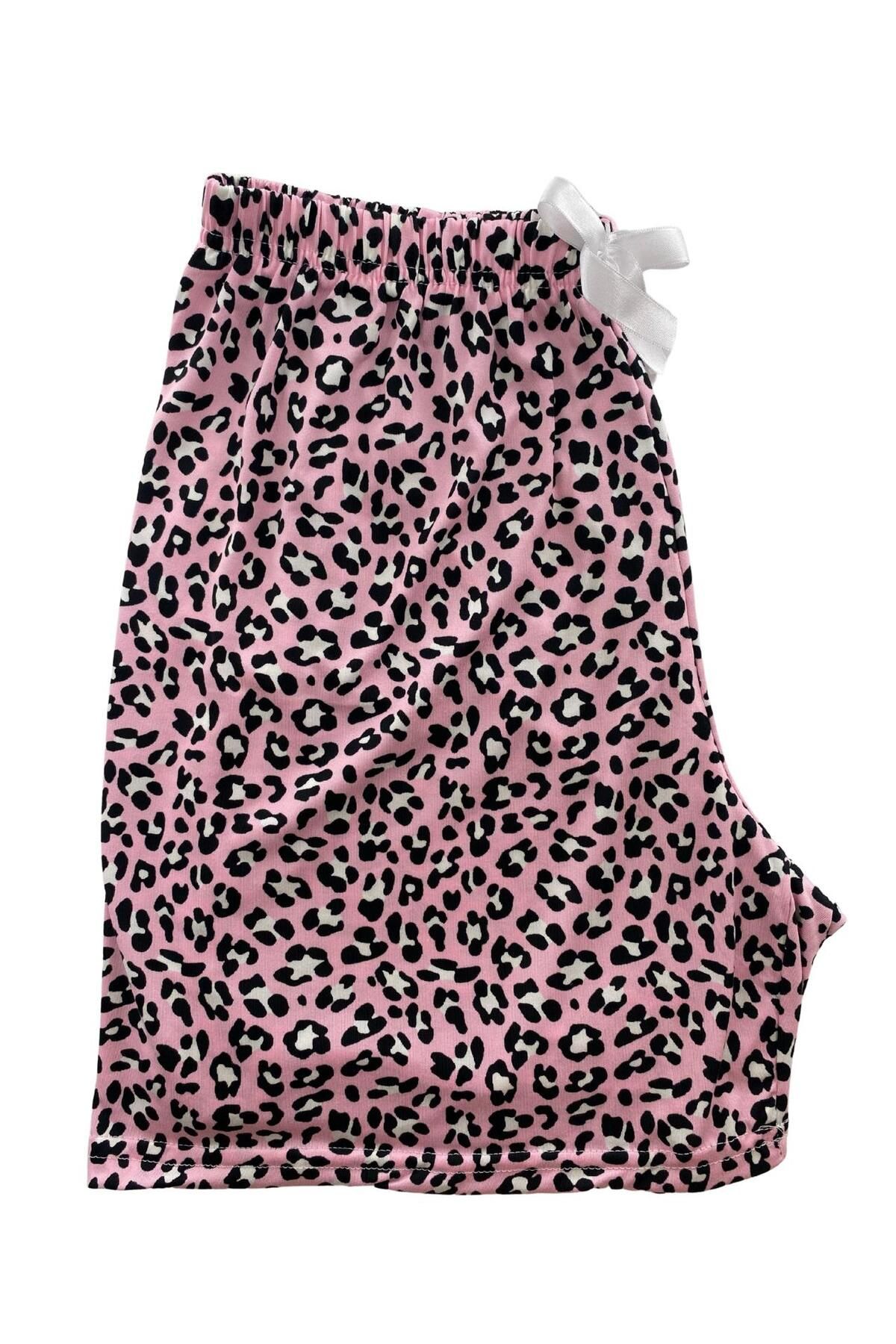 DoDe Flora Kadın Leopar Desenli Şort Milan - 100