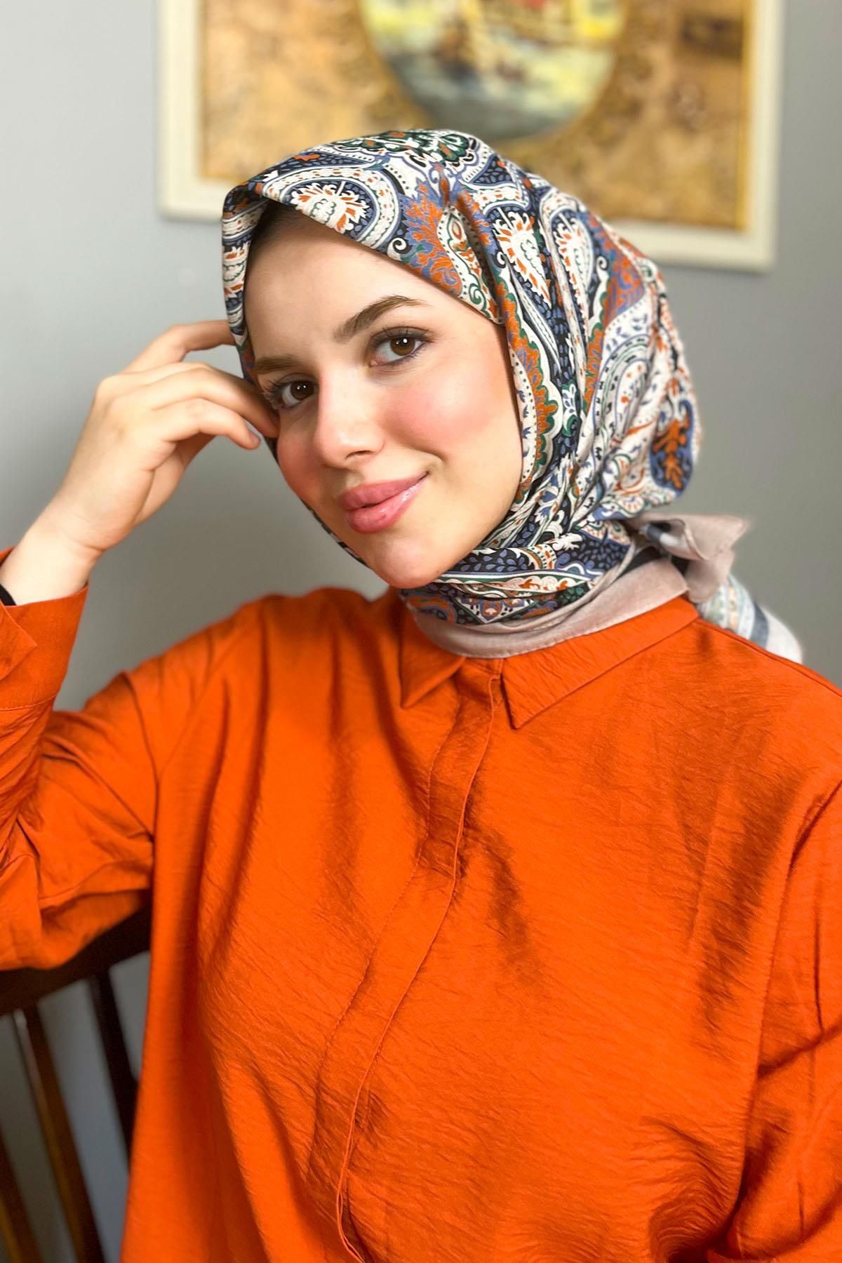 Sultan Eşarp-Sultan Fresh Cotton Scarf - Authentic Pattern - Sfe004-04 2