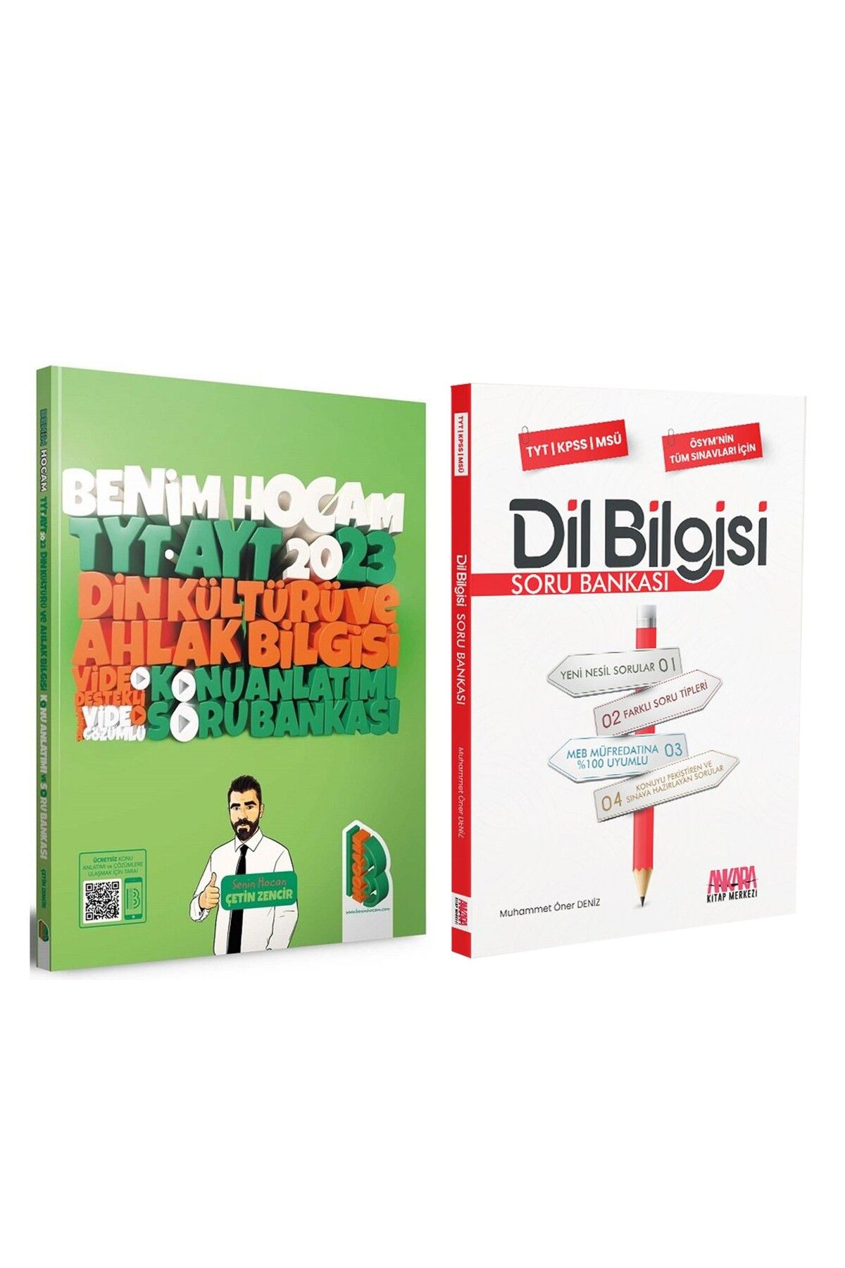 Ankara Kitap Merkezi Benim Hocam 2023 TYT AYT Din Kültürü Ahlak Bilgisi ve AKM Dil Bilgisi Soru Bankası Seti 2 Kitap