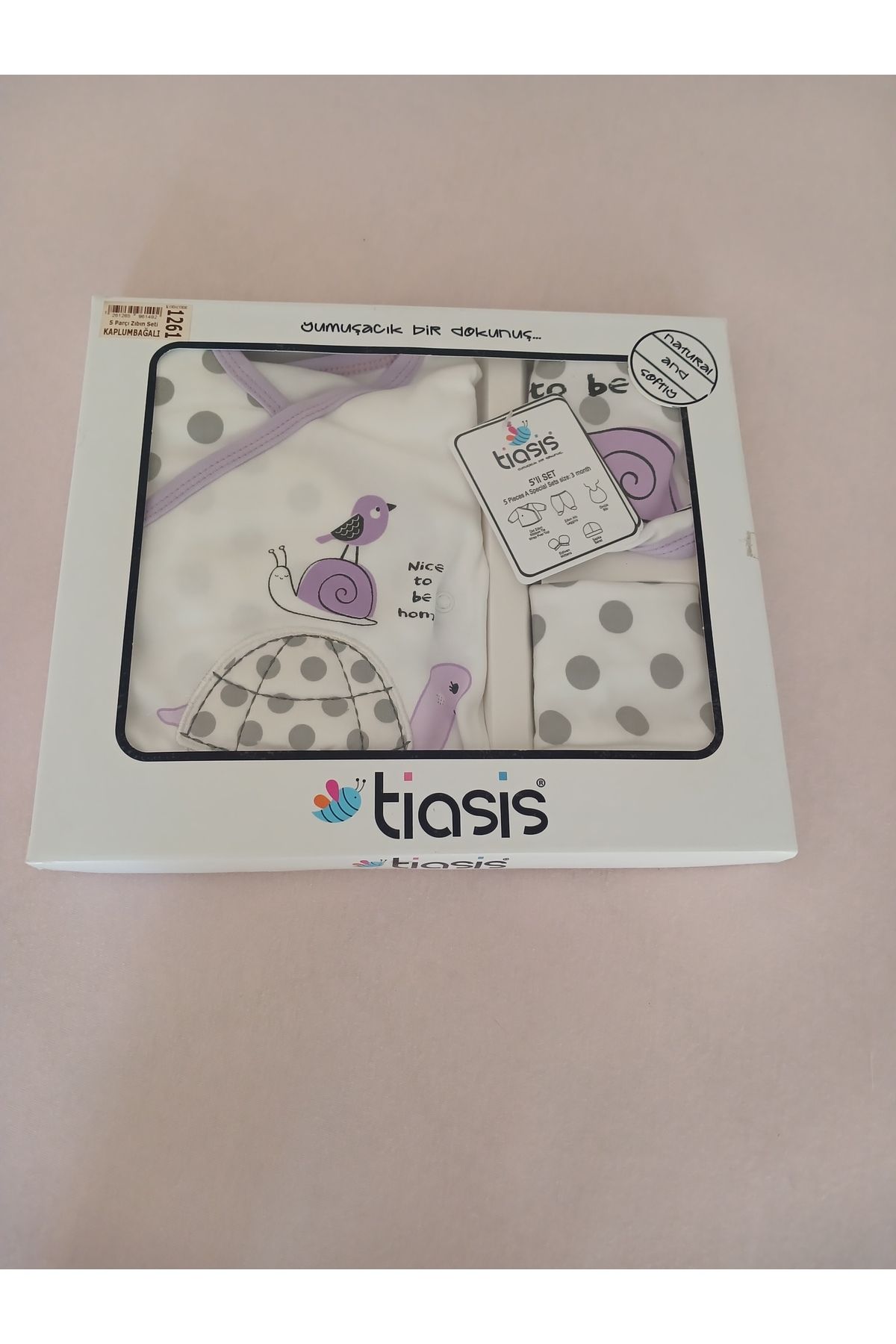 AteSu 5 parça salyangoz kız çocuk hastane çıkışı