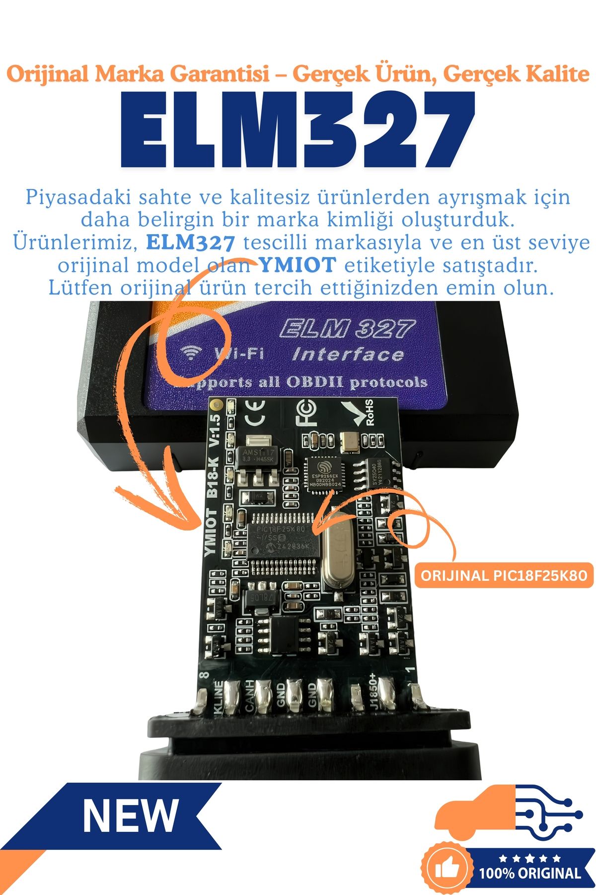 ELM 327-Elm327 V1.5 Wi-Fi Obd2 Device – Original Pic18F25K80 Chip, Compatible with All Vehicles 7