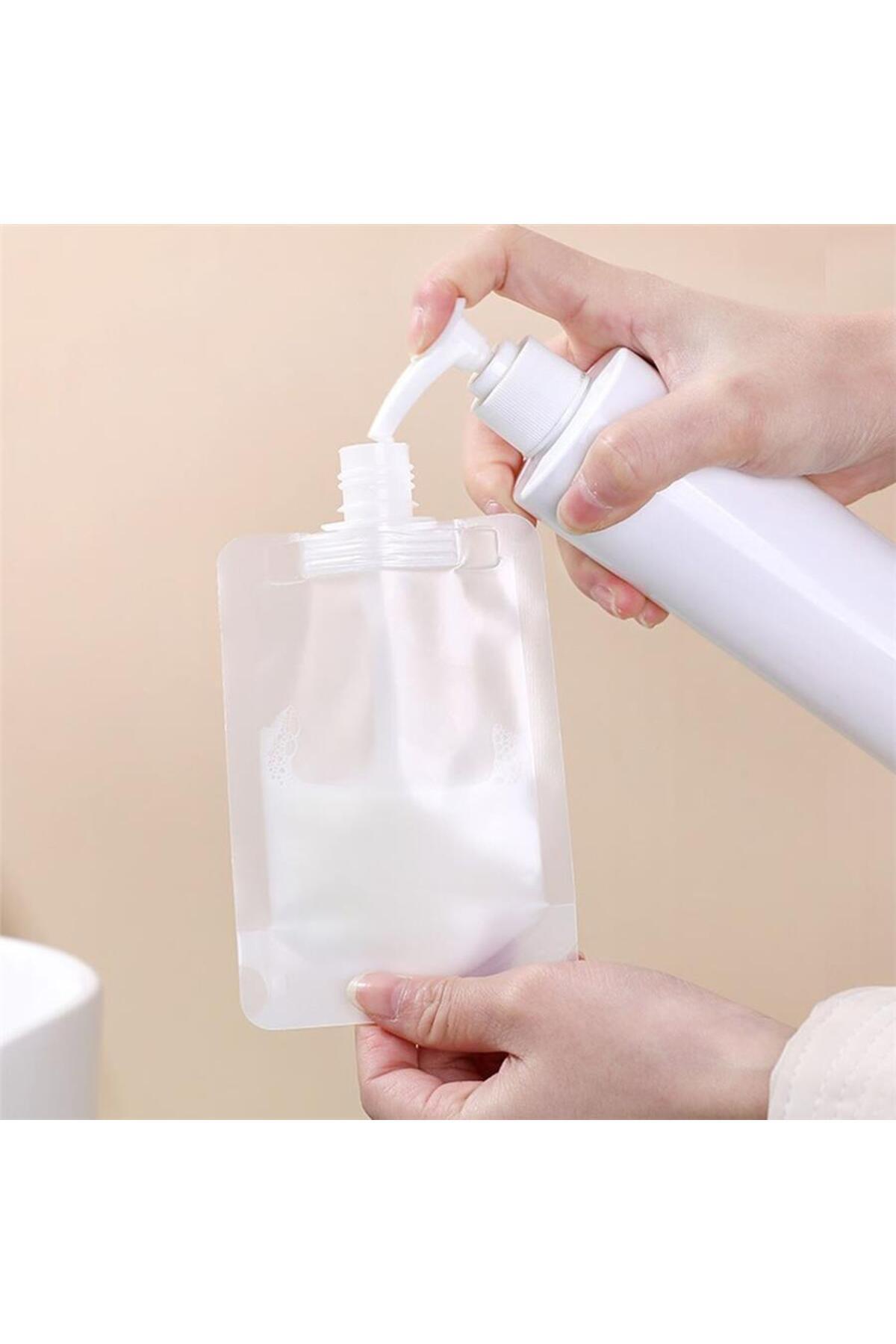 1 Adet Taşınabilir Sıvı Seyahat Kiti Pratik Sıvı Seyahat Torbası 100 ml — نارنجی tfc43209124