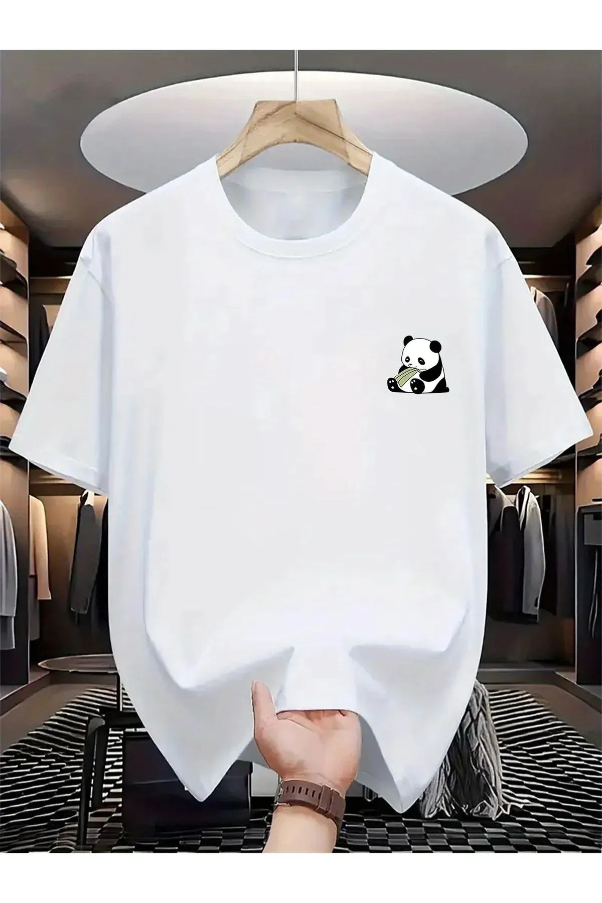 FeaR LeeS Panda Baskılı Oversize T-shirt