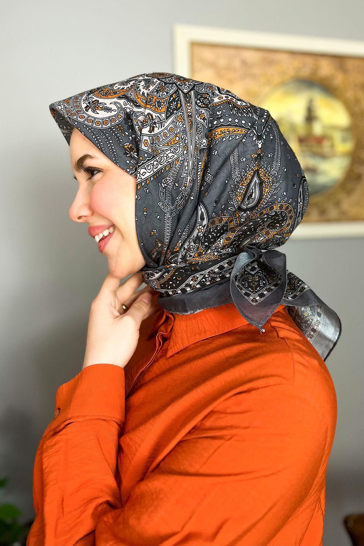 Sultan Eşarp Sultan Fresh Pamuk Eşarp - Etnik Desen - SFE003-13