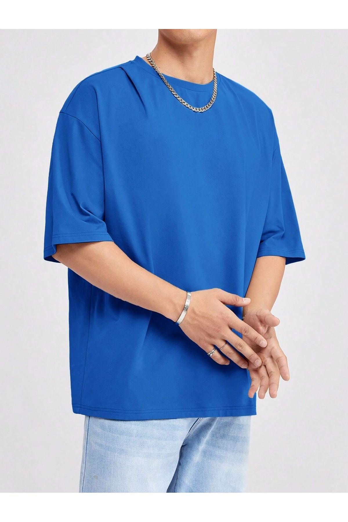 PAVRO Unisex Oversize tişörT Çok Renkli Baskılı T-shirt