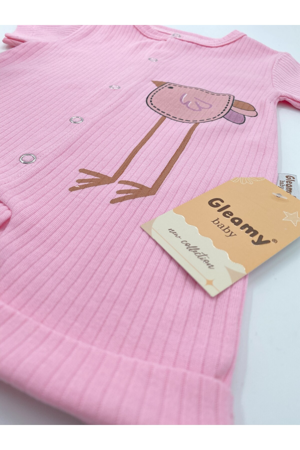 Gleamy FINDIK BEBE KIDS KUŞ DESEN ÇITÇITLI KISA KOLLU ŞORT TULUM(ZIBIN) fotoğrafı 5 (önizleme)