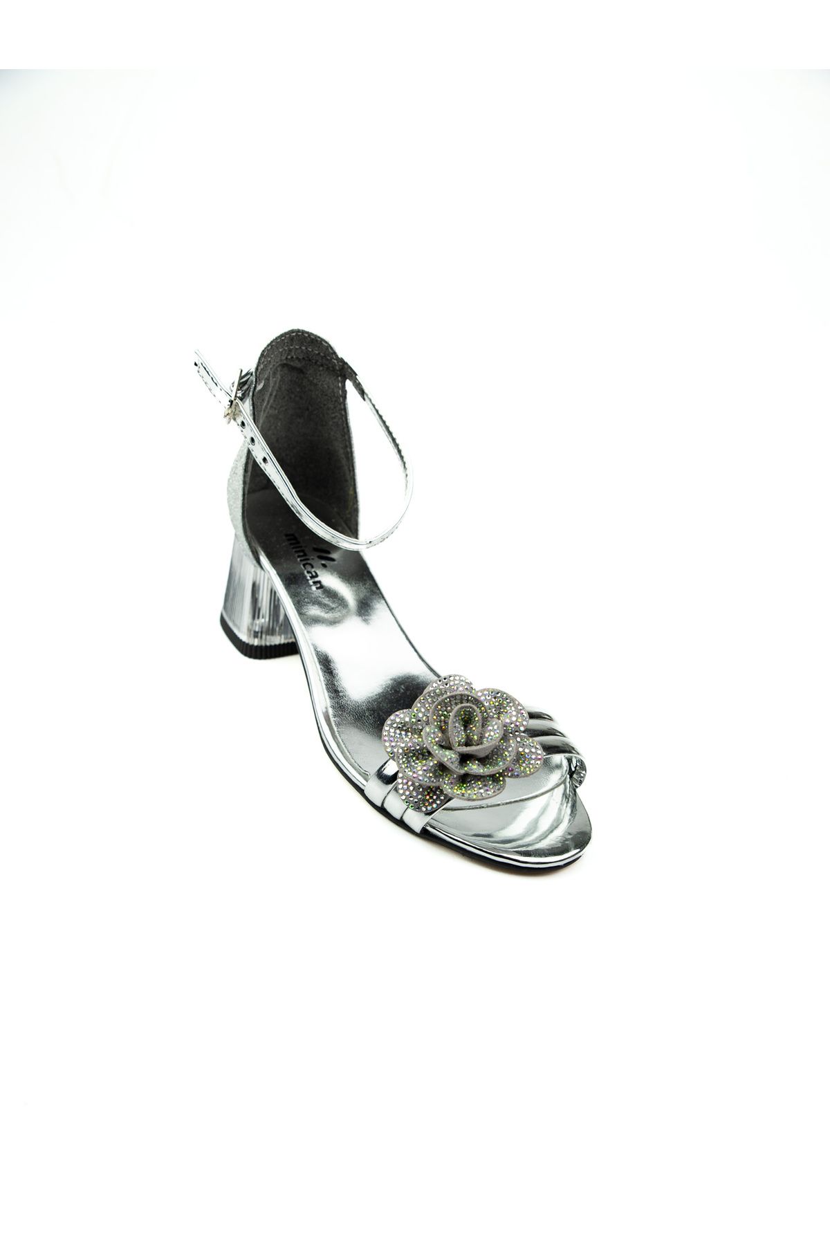 Minican-176 Silver Girl's Evening Dress Shoes 1