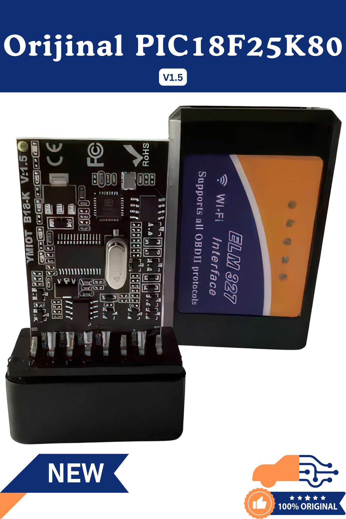 ELM 327-Elm327 V1.5 Wi-Fi Obd2 Device – Original Pic18F25K80 Chip, Compatible with All Vehicles 2