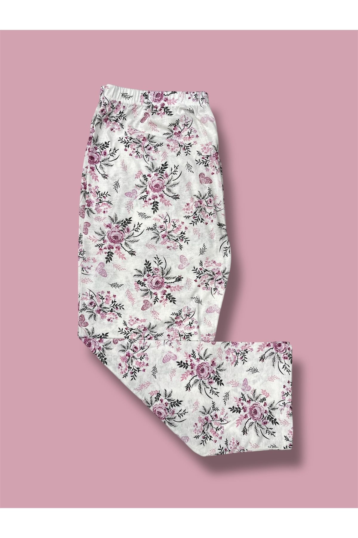 Erdenay Tekstil Desenli Penye Kadın Pijama Altı