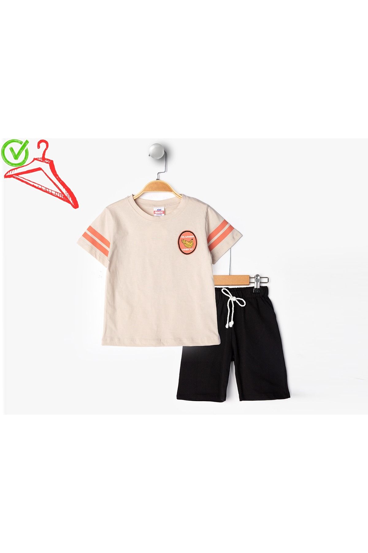 mini fonte kids Erkek çocuk şortlu takım 4 yaş