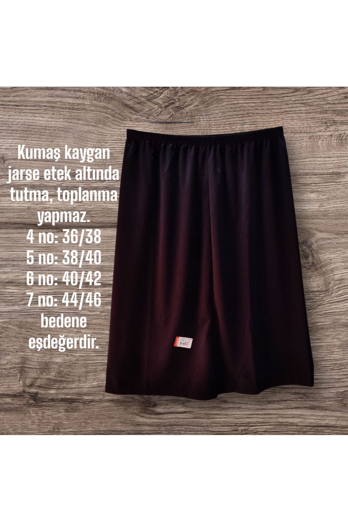 Reyhanlar Kadın Jarse Kaygan Eteği Tutmaz Kumaş, Diz Altı İç Etek Astarı, Jüpon Kombinezon