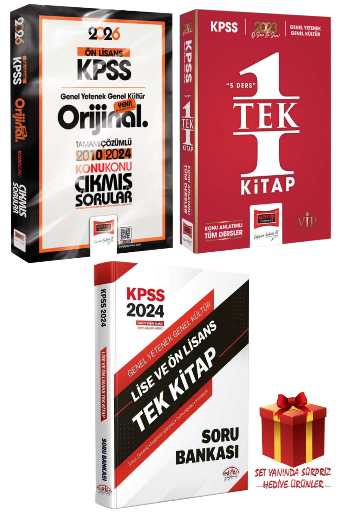 Yargı Yayınları 2026 KPSS Ön Lisans GYGK Orijinal Çıkmış Sorular 2010-2024+Tek Kitap Konu Anlatımı+Soru Bankası Seti