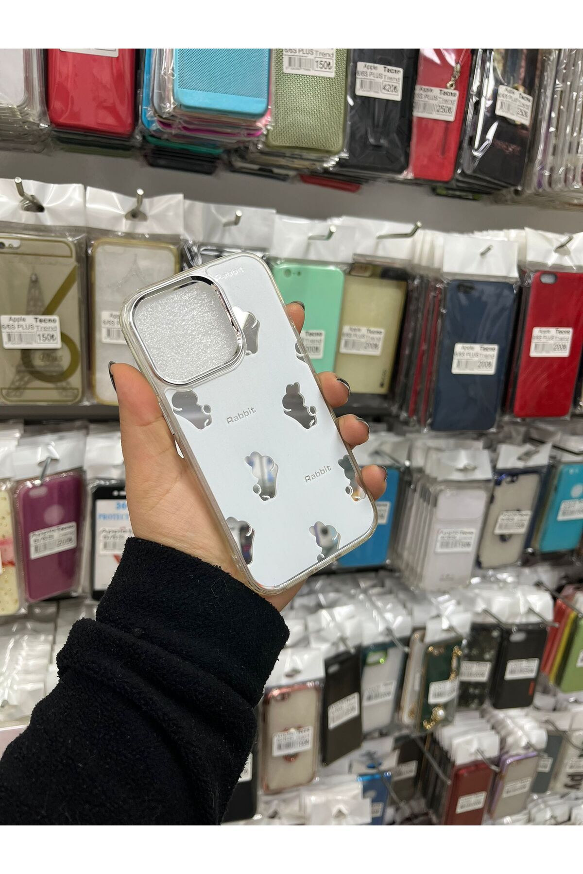 TECNOTREND Apple iPhone 14 Pro Uyumlu Aynalı Desenli Kamera Korumalı Parlak Kılıf