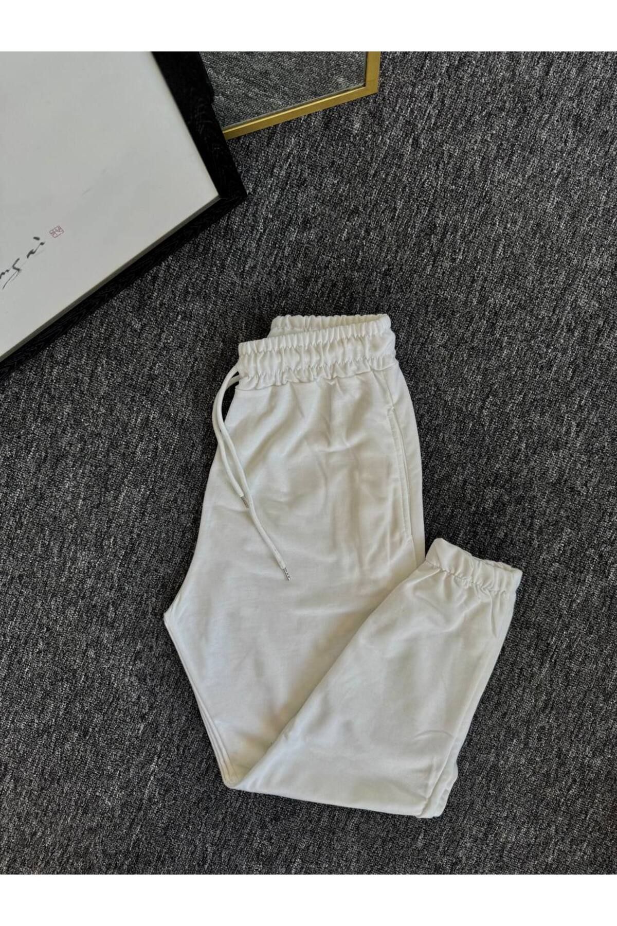 VOGUEMET Yeni Sezon Erkek Kadın Unisex Düz Renk Vortex Yüksek Kaliteli Eşofman Altı Paça Lastikli