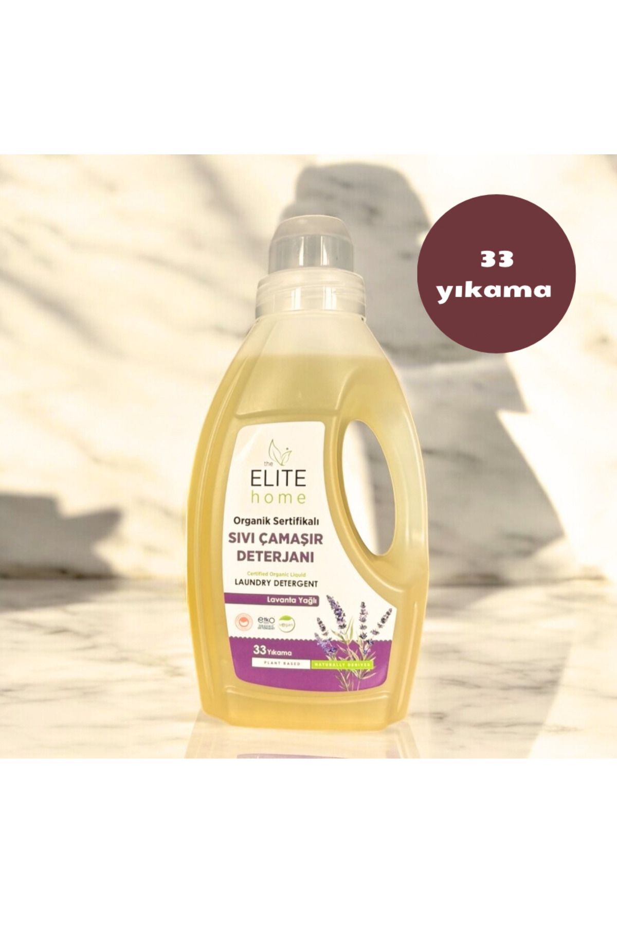 The Elite Home Organik Ve Vegan Sertifikalı Sıvı Çamaşır Deterjanı 825 ml Lavanta Yağlı