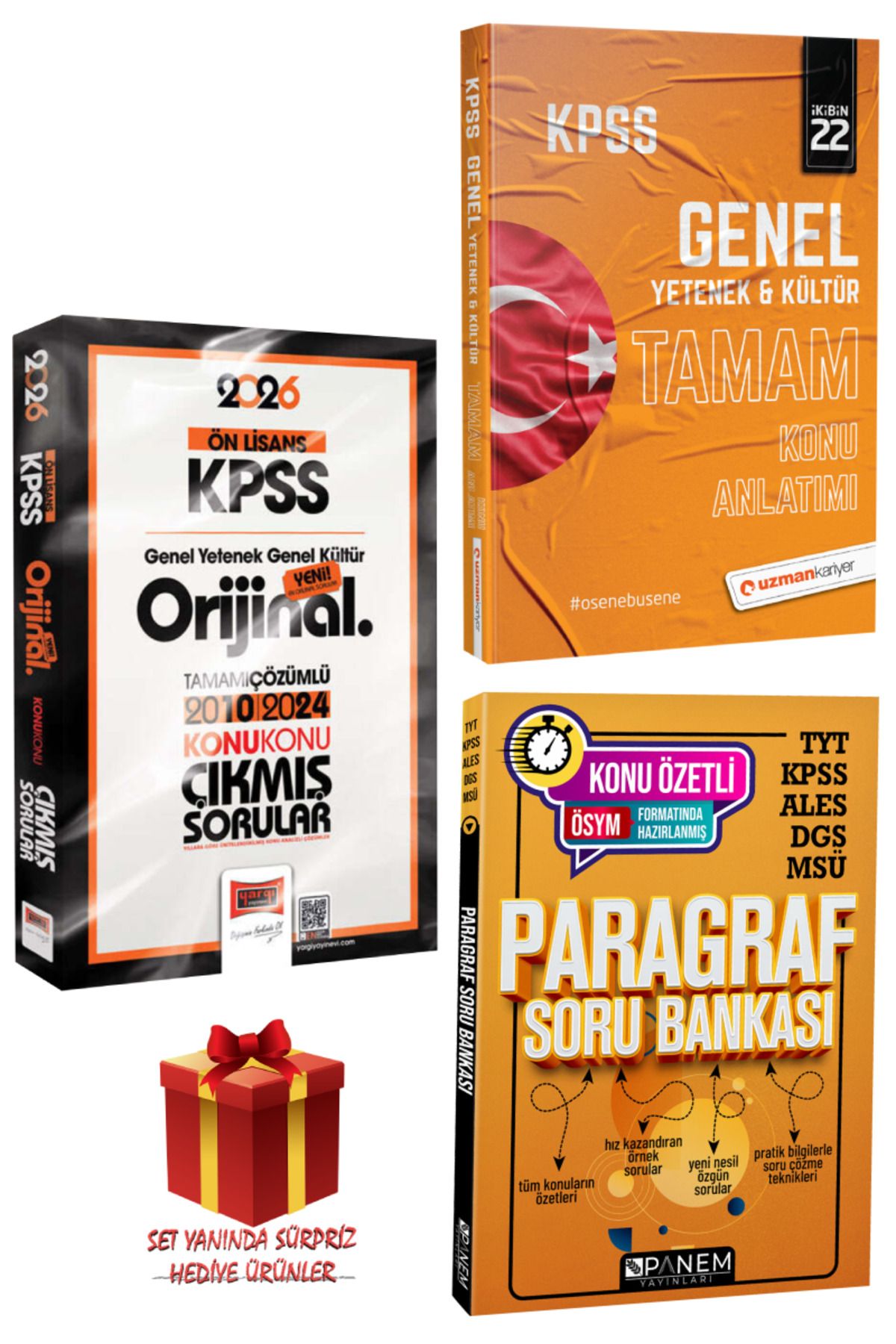 Yargı Yayınları 2026 KPSS Ön Lisans GYGK Orijinal Konu Çıkmış Sorular 2010-2024+Konu Anlatımı+Paragraf Soru Bankası
