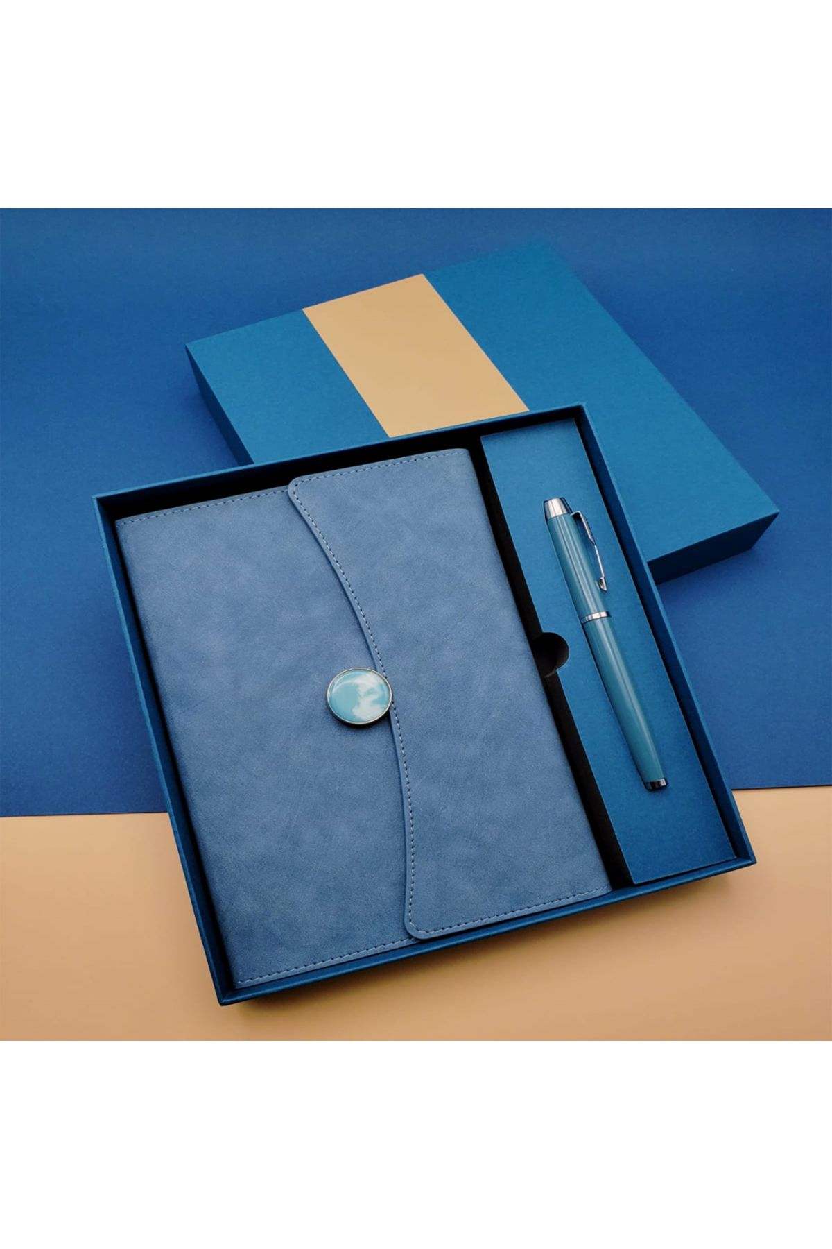 TTT Promosyon Defter Kalem Seti Mavi Renk